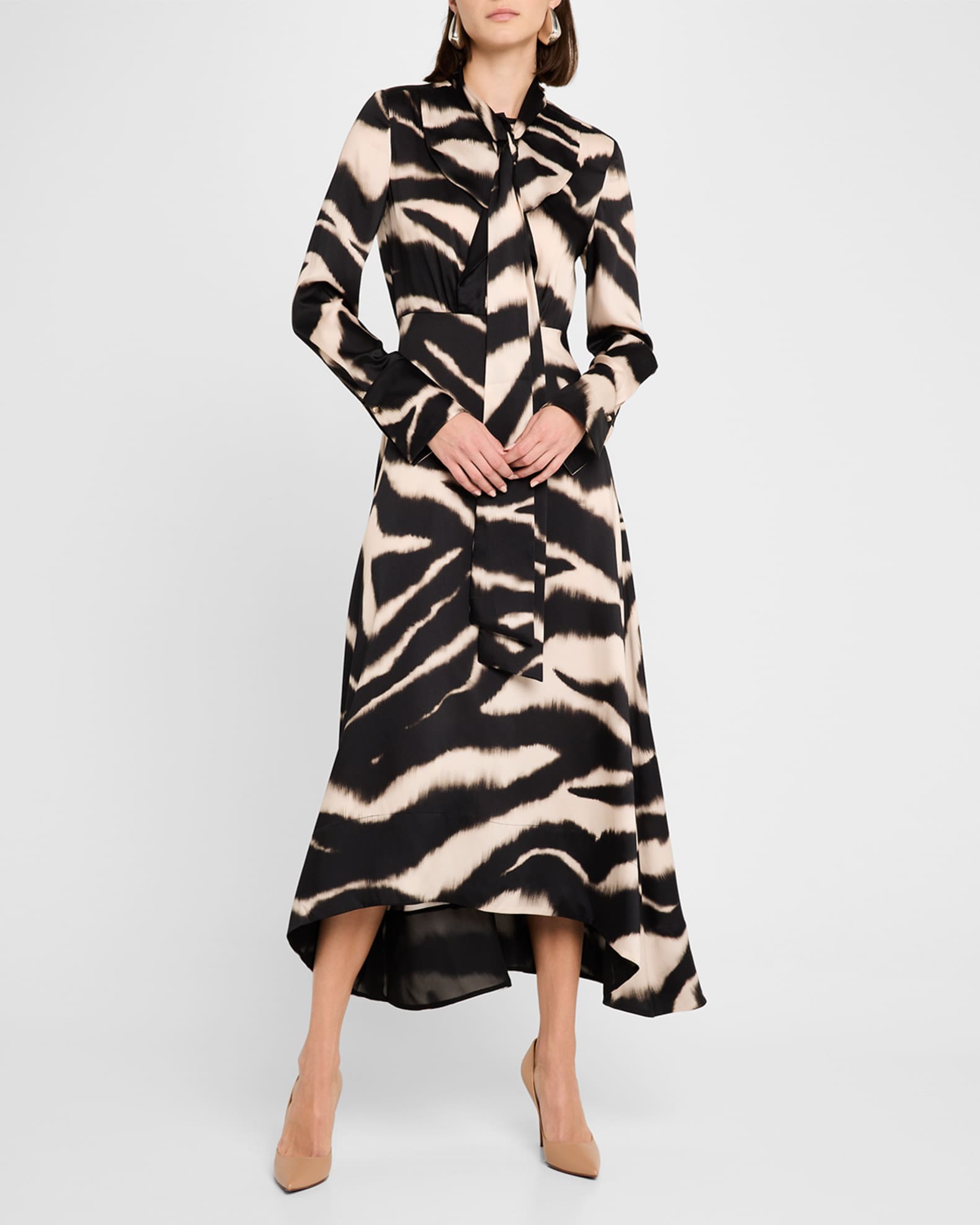 Zebra print midi dress on sale