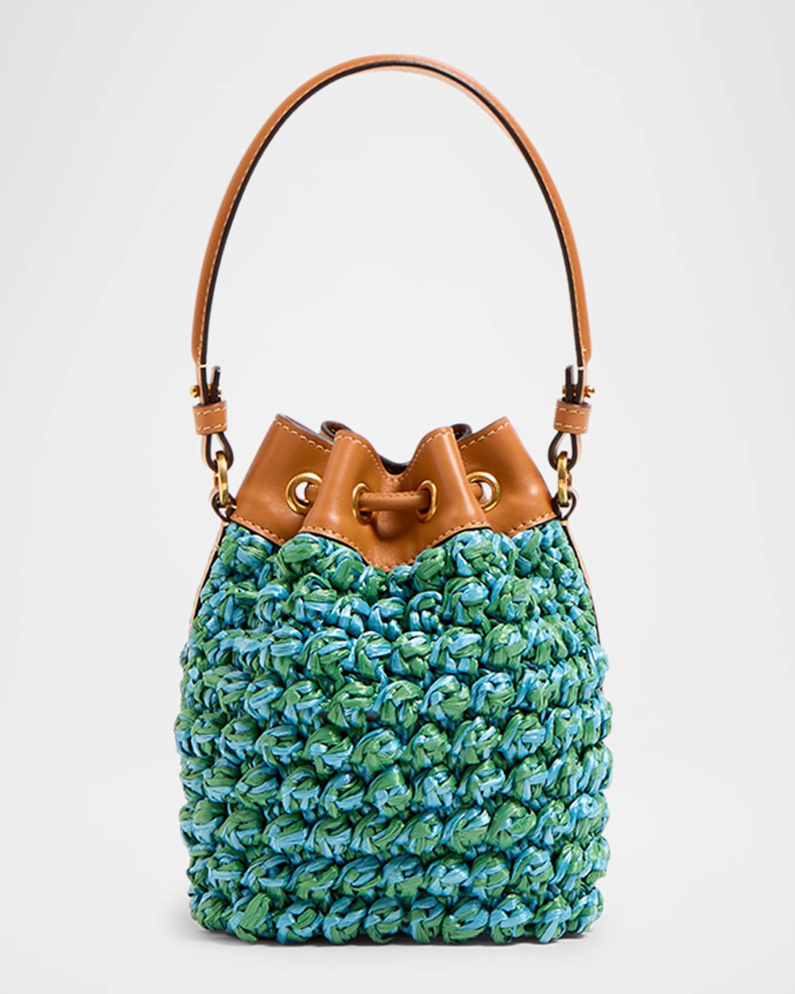 Valentino Garavani VLOGO Signature Mini Drawstring Crochet