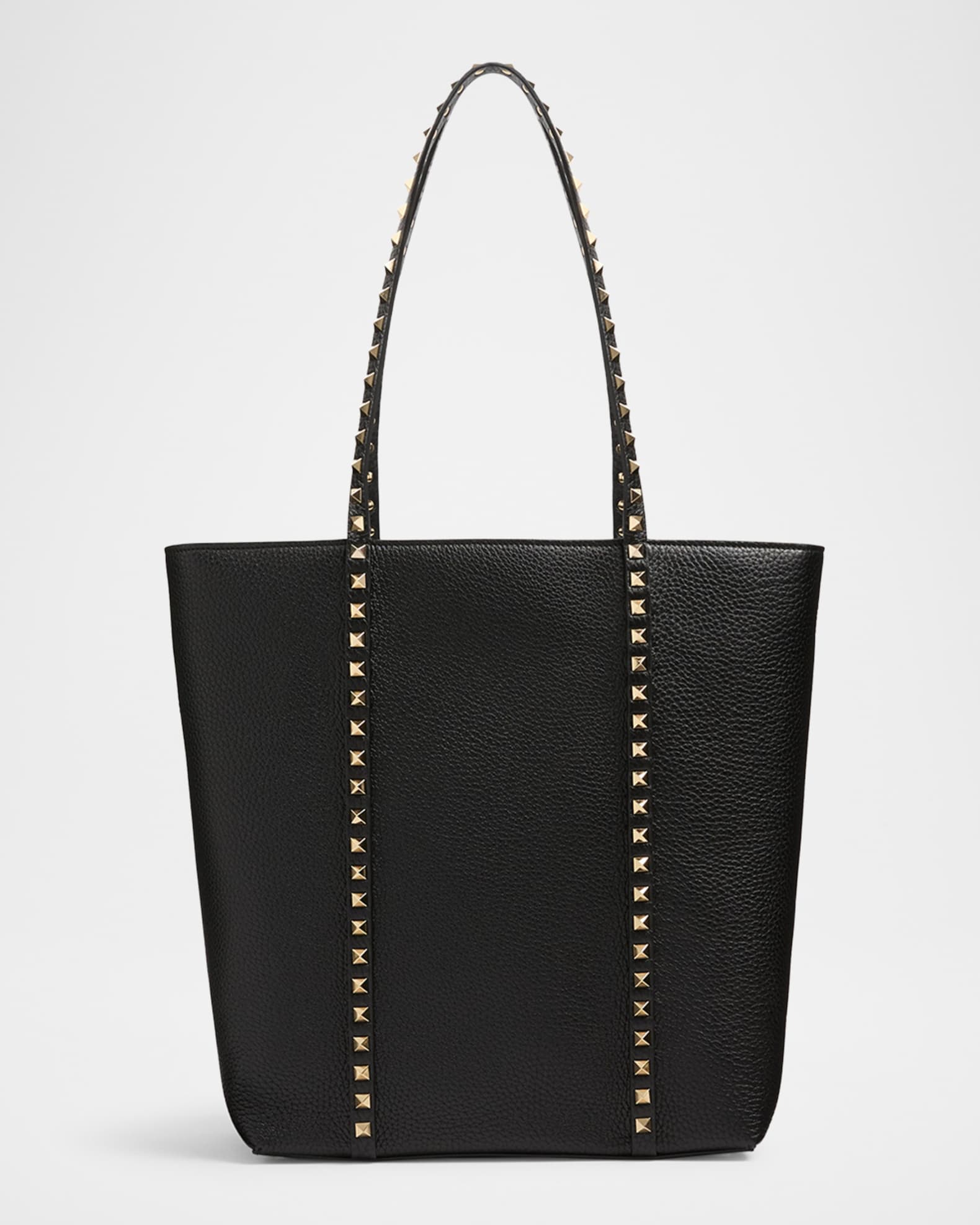 Rockstud North South Leather Tote Bag
