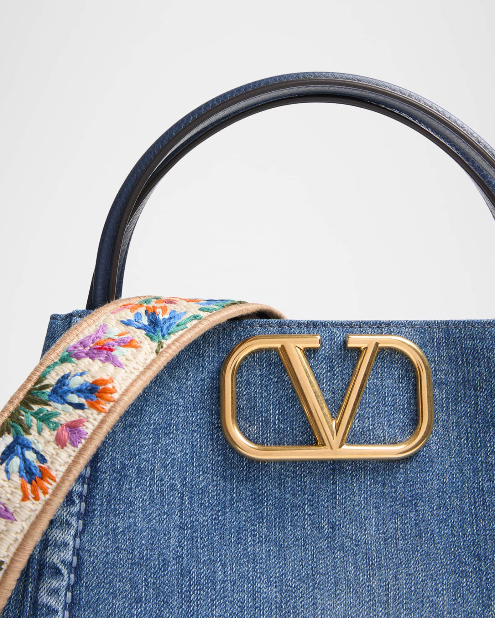 Alltime Medium Denim Top-Handle Bag