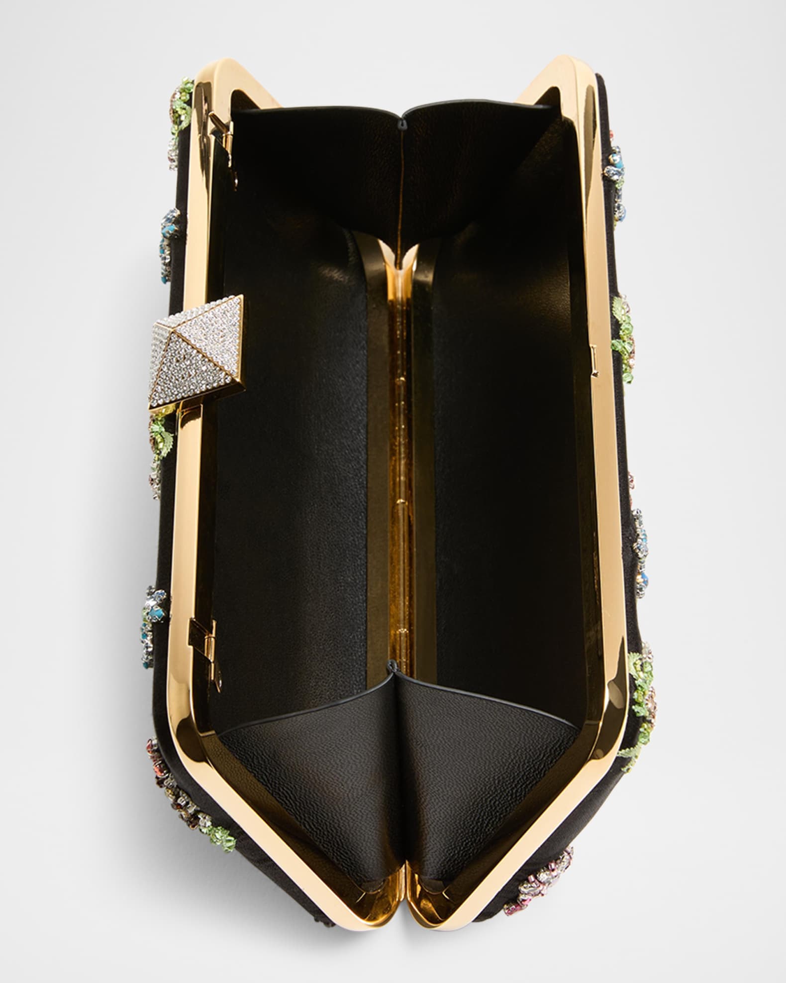 Valentino Garavani Carry Secrets Little Flower Satin Minaudiere