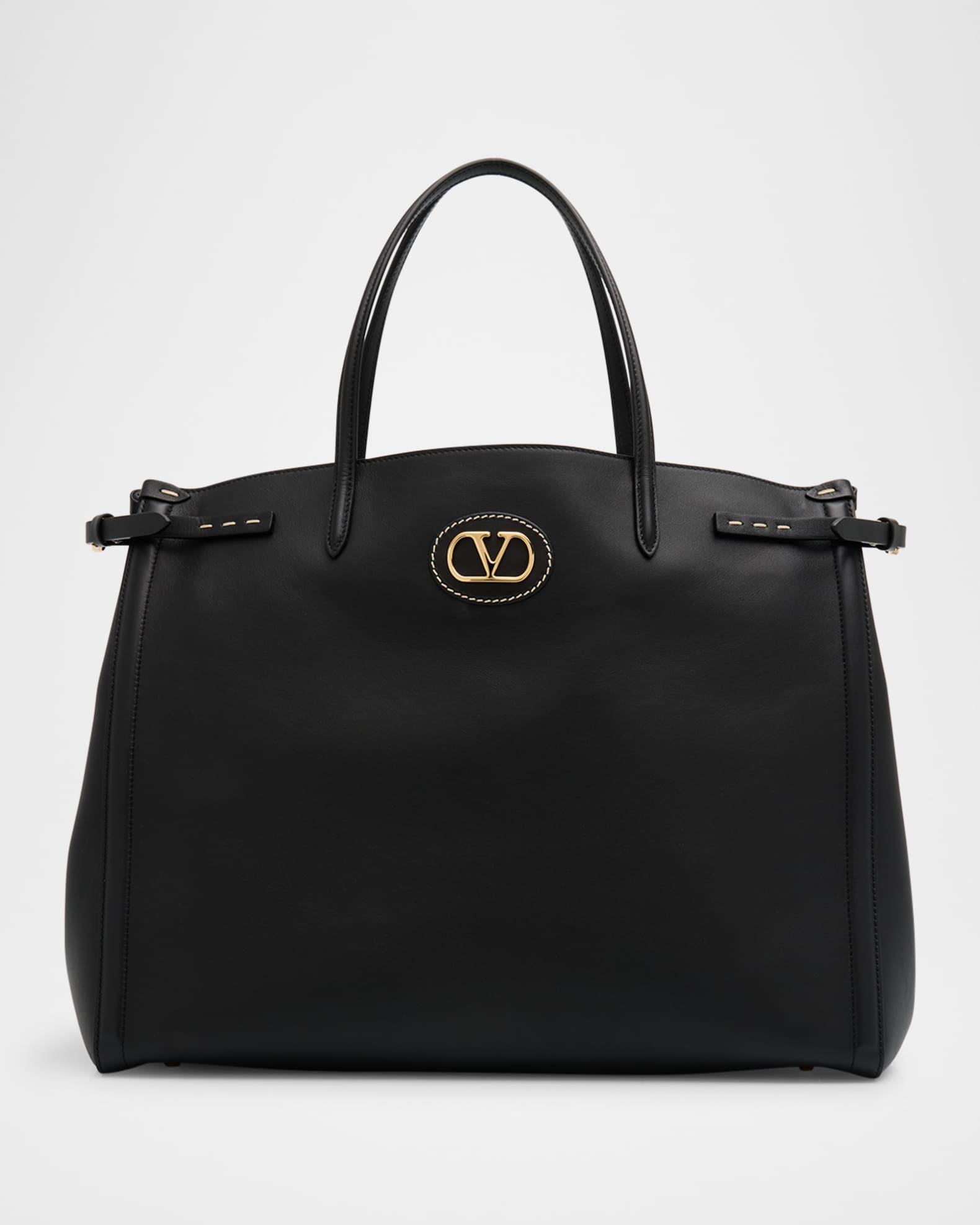 Antibes Large Napa Leather Tote Bag 0