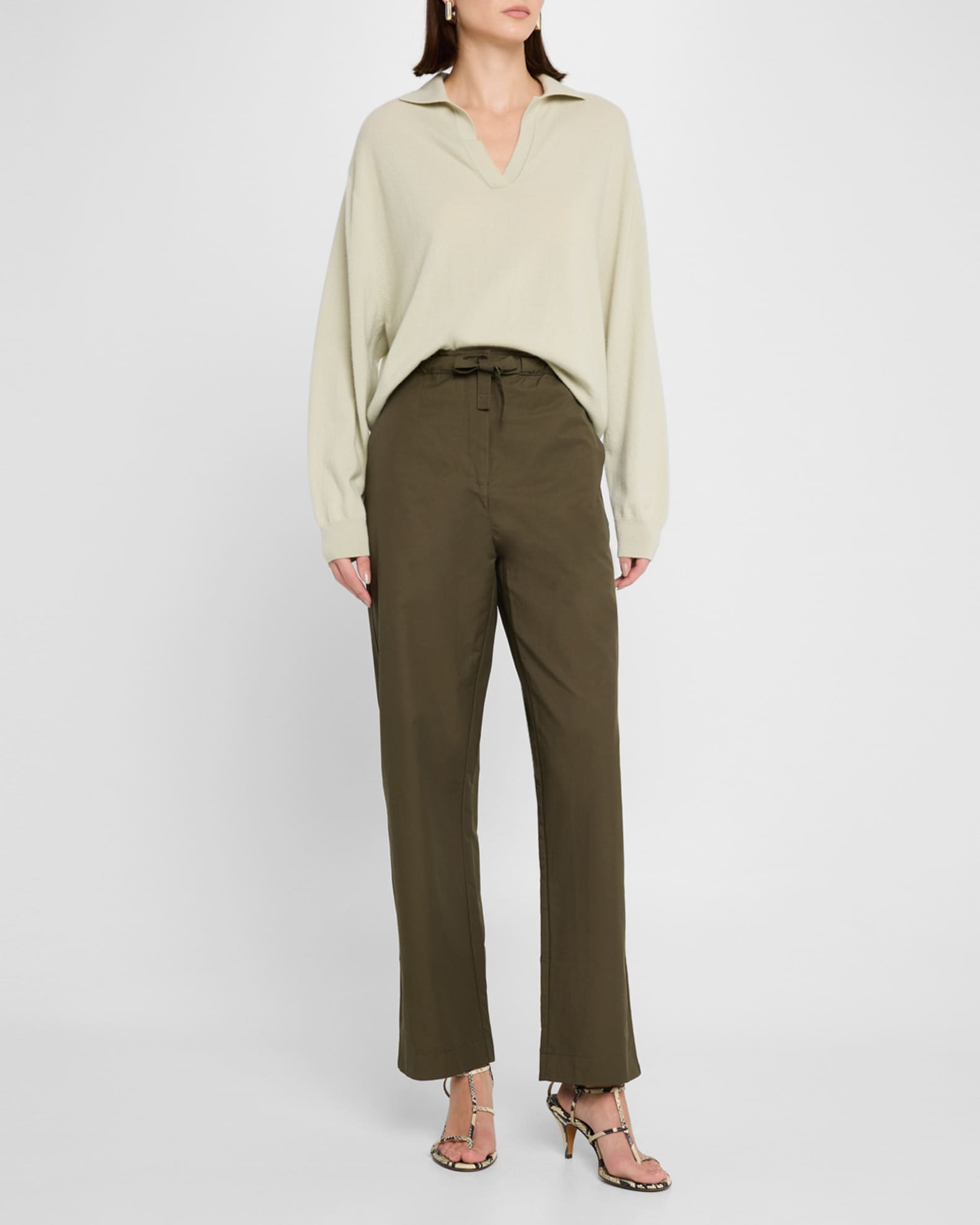 Oxford Long-Sleeve Cashmere Pullover 1