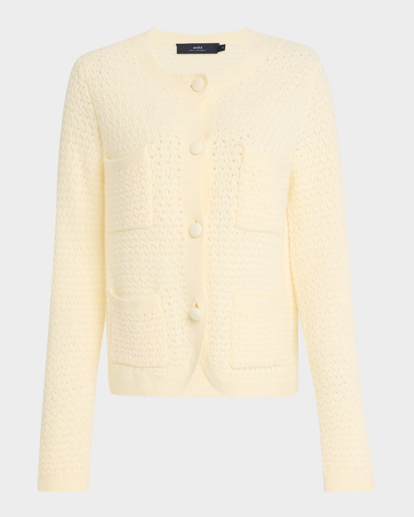 Tulip Tweed-Knit Cashmere Cardigan 0