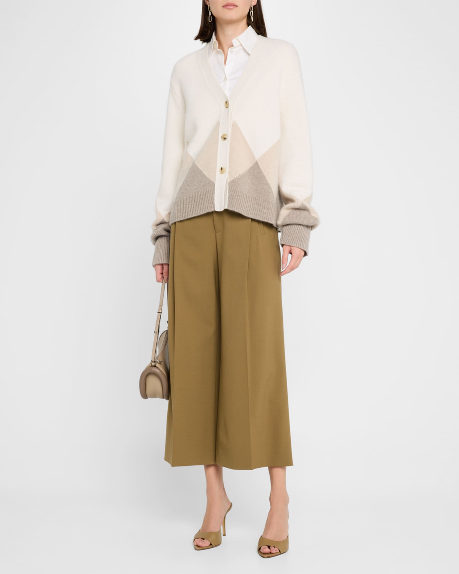 Lydia Intarsia Cashmere Cardigan 1