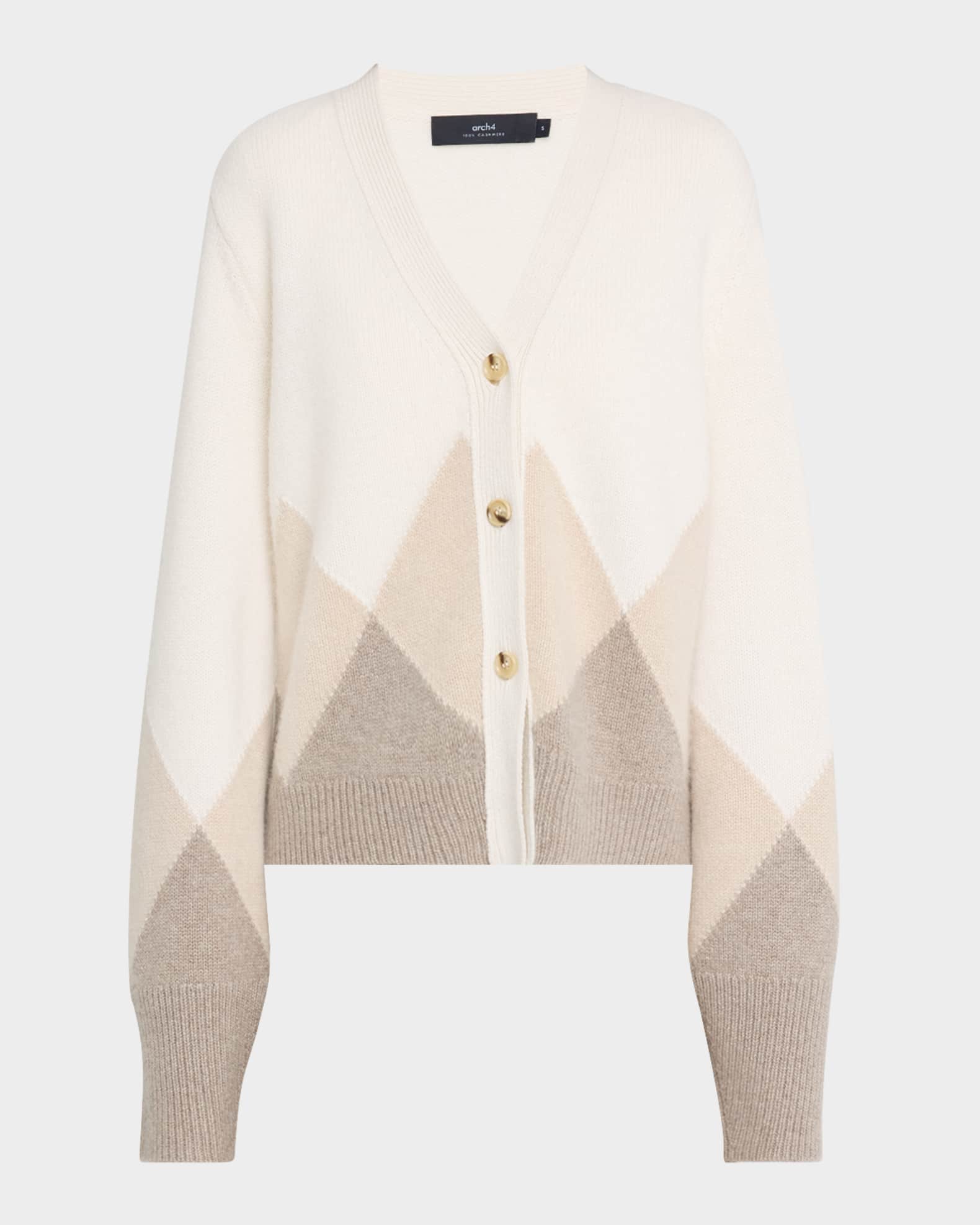 Lydia Intarsia Cashmere Cardigan 0