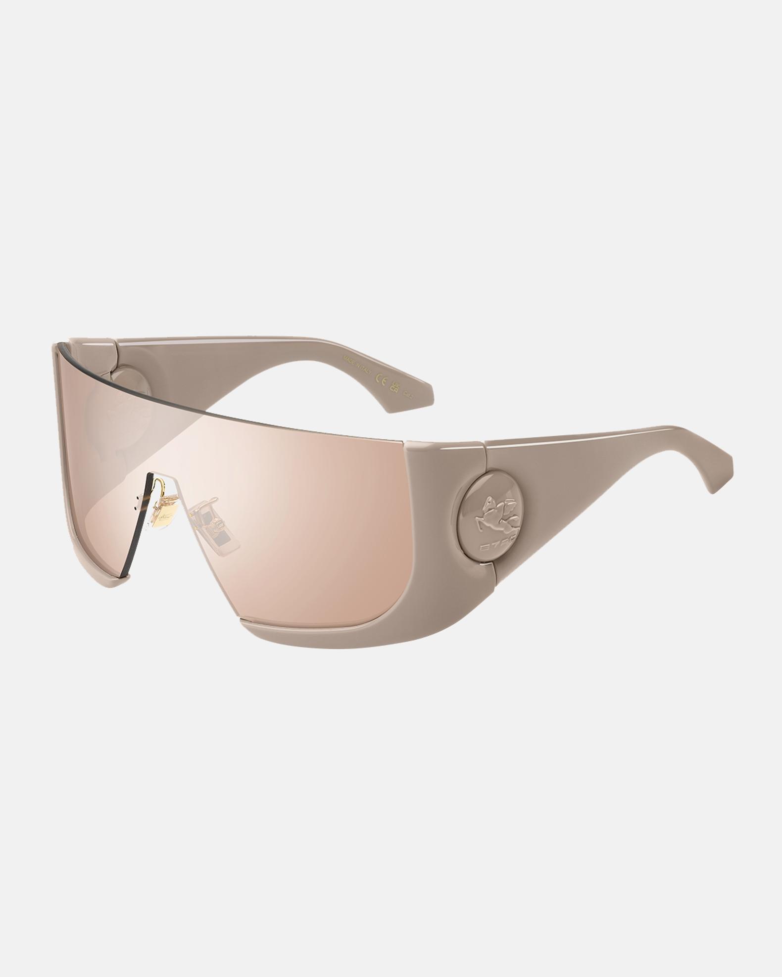 PASTL Rimless Shield Sunglasses For Unisex - Gold Frame, UV400 Polycarbonate Lenses - Modern Sleek Design