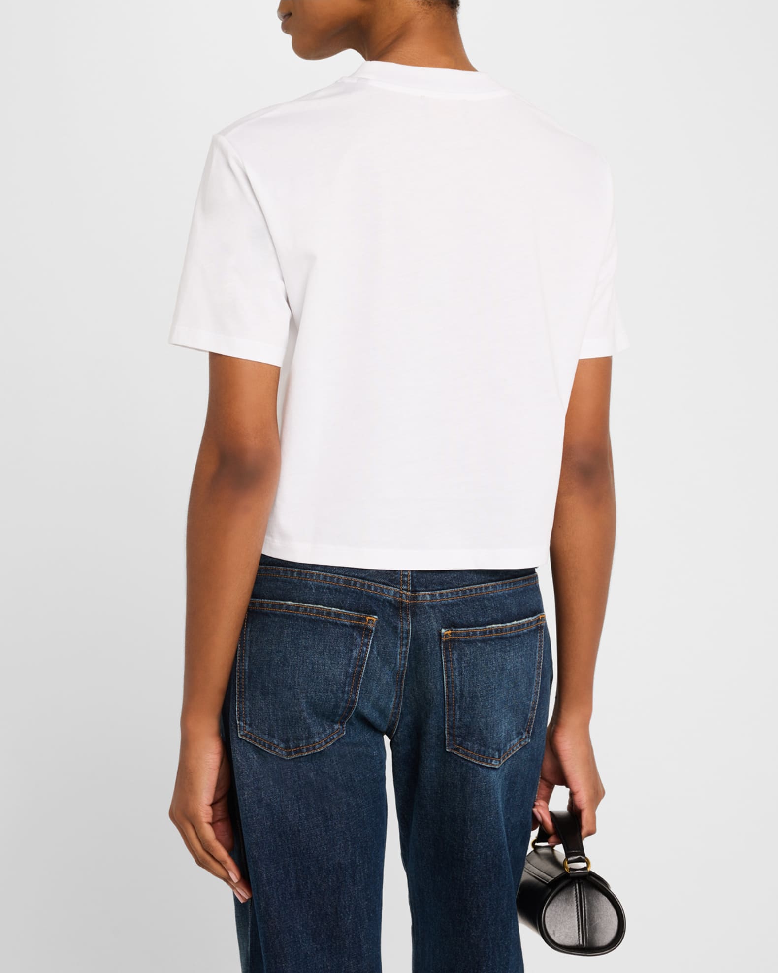 PETTI SN/ Jersey 3/4 Sleeve Crop Top Tee