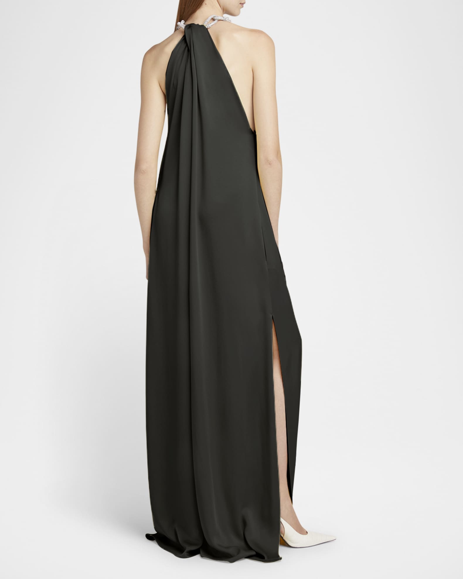 Satin chain maxi dress cheap