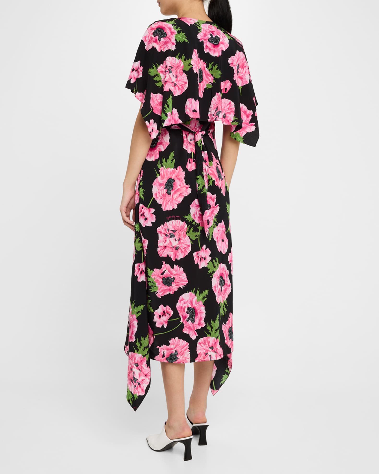 STELLA MCCARTNEY Printed silk midi dress | NET-A-PORTER
