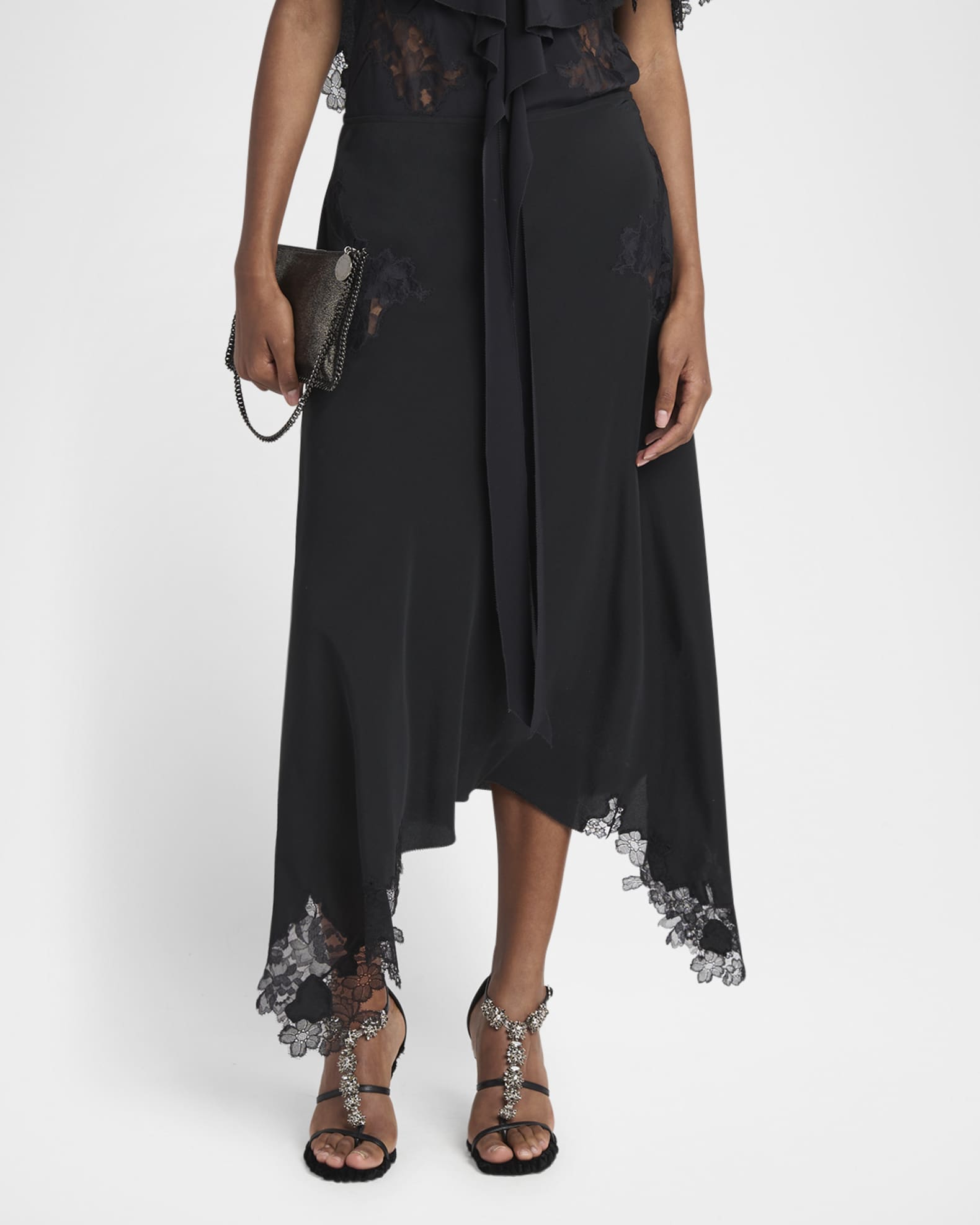 Lace Handkerchief Midi Skirt 1