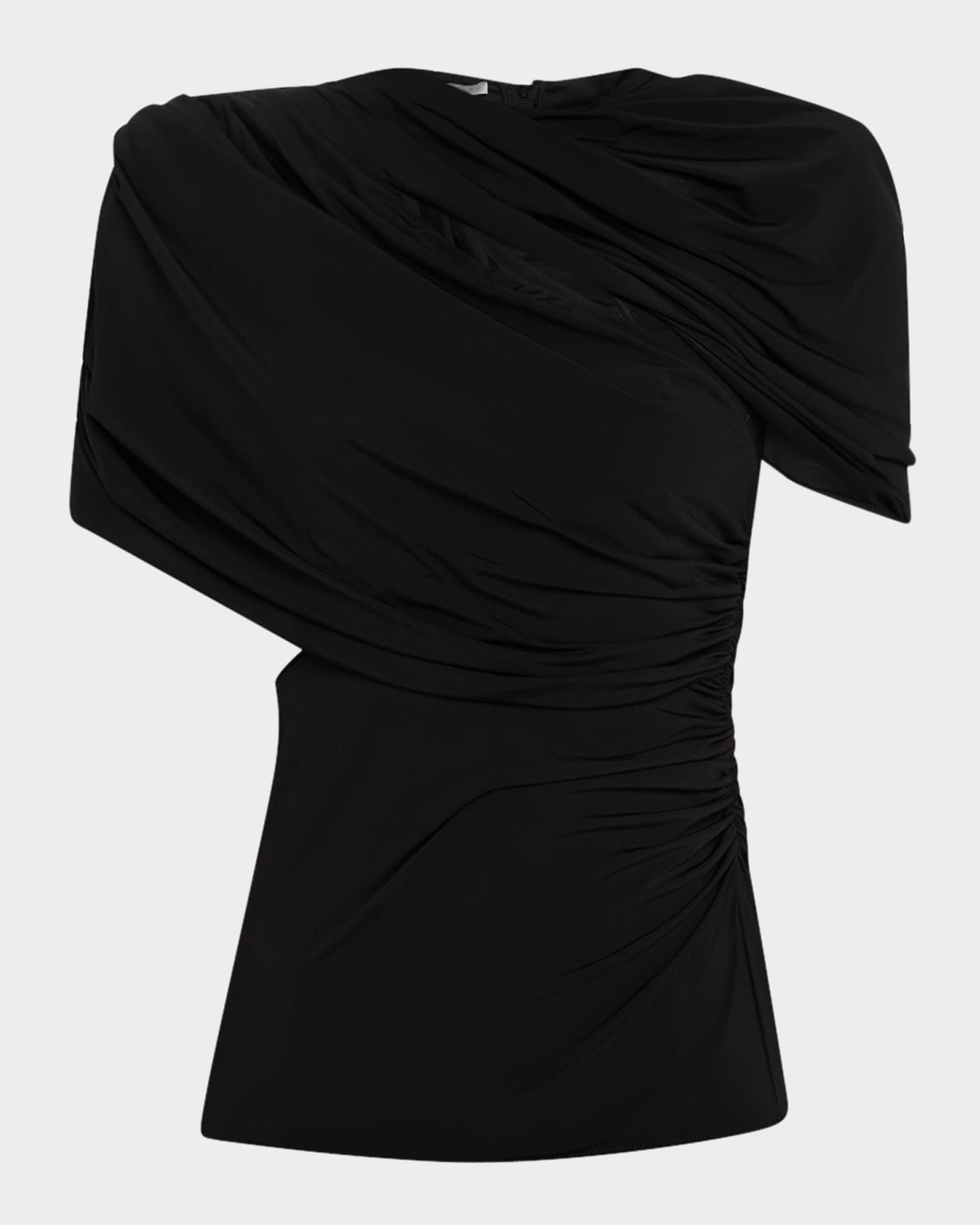 Draped Cutout Cape Top