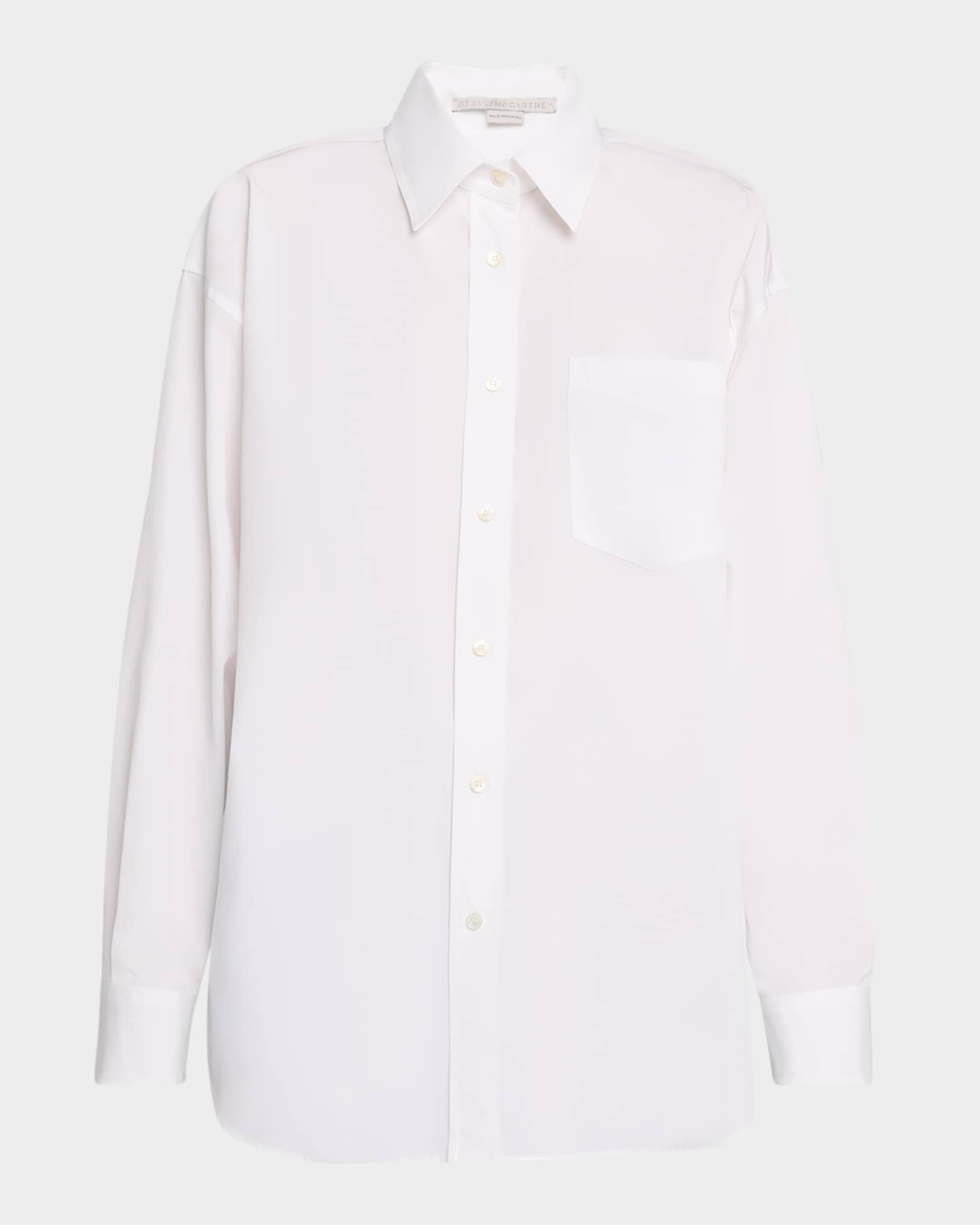 Poppy-Print Back Button-Down Shirt 0