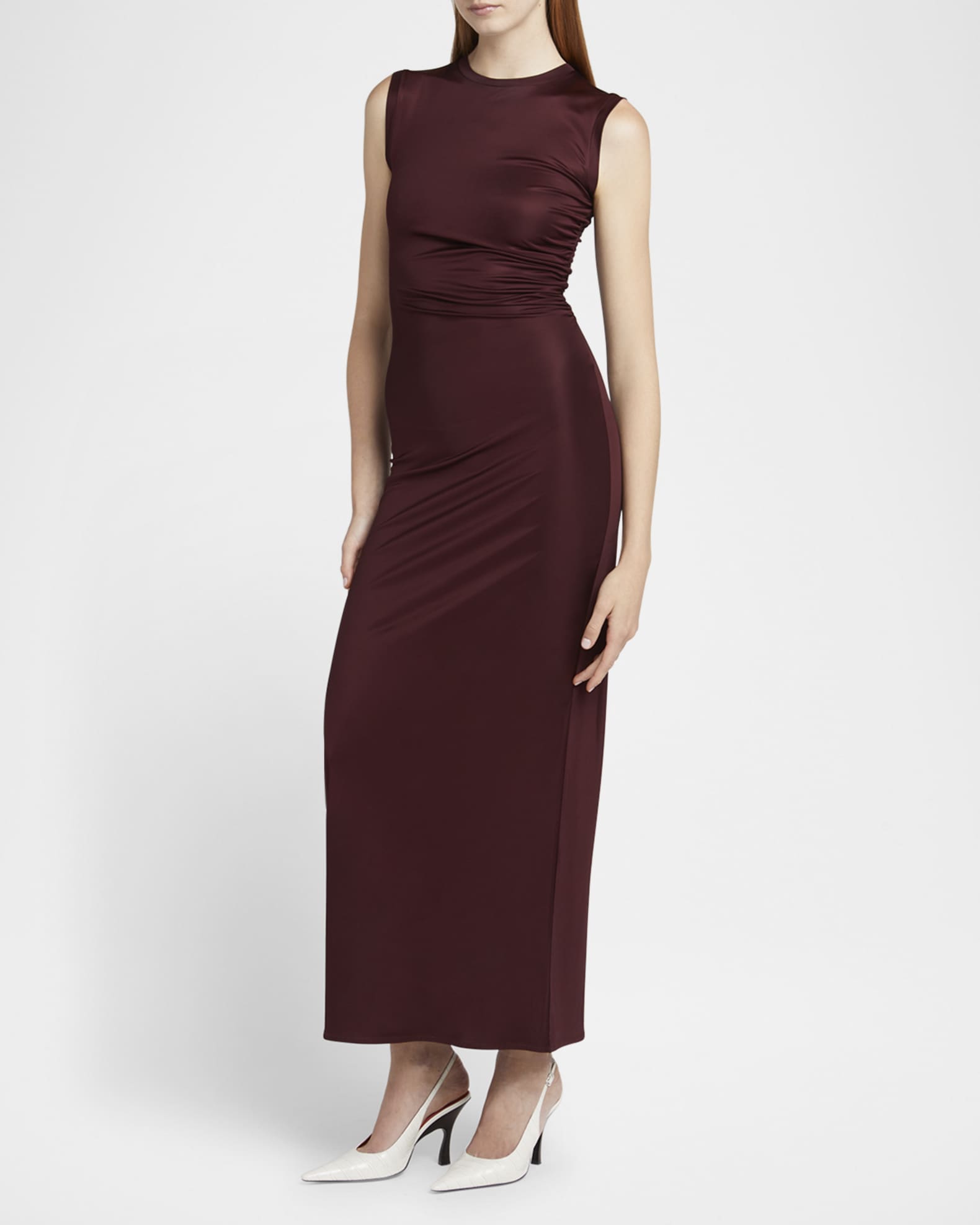 ワンピース Stella McCartney DRAPED JERSEY DRESS (6A04623BU370 9200) Stella McCartney Draped Shoulder Maxi Dress | Saks Fifth Avenue
