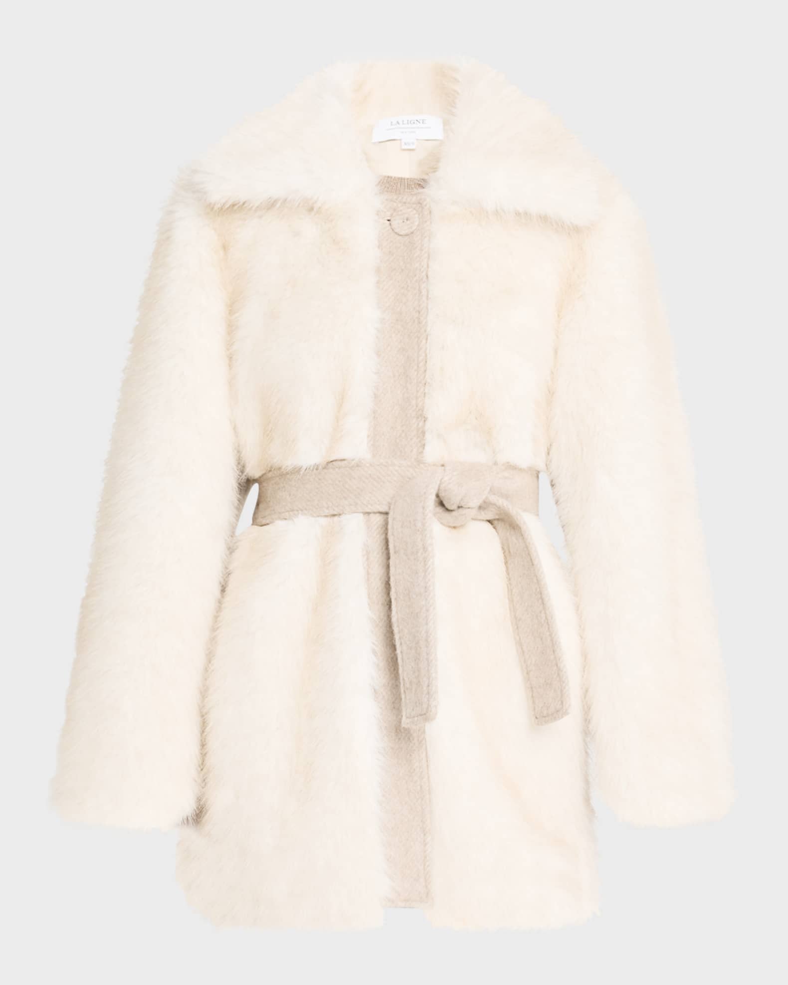 Belted Faux Fur Coat