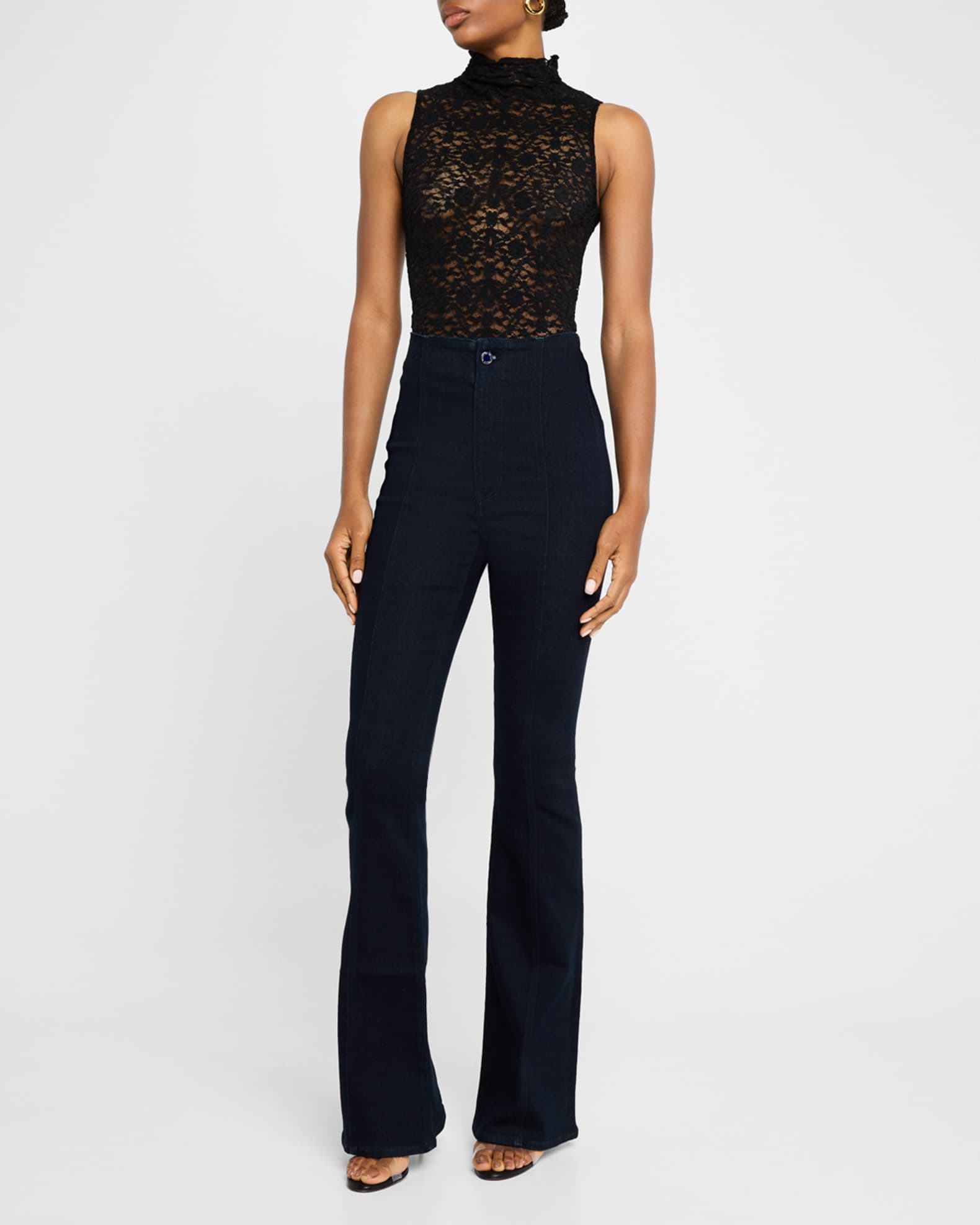 Alora Sleeveless Lace Turtleneck Top 1