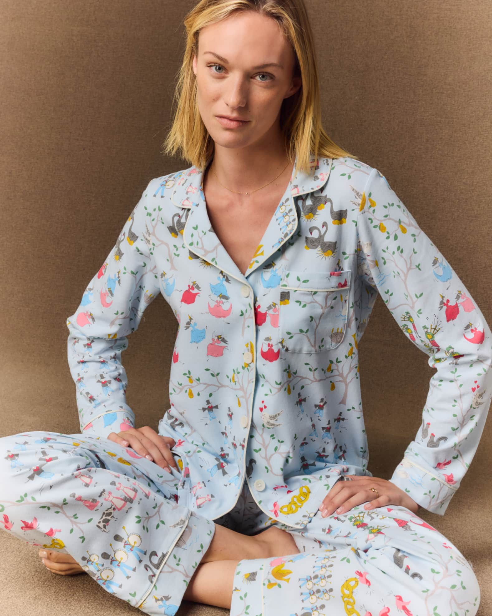12 Days Of Christmas Cotton Jersey Pajama Set