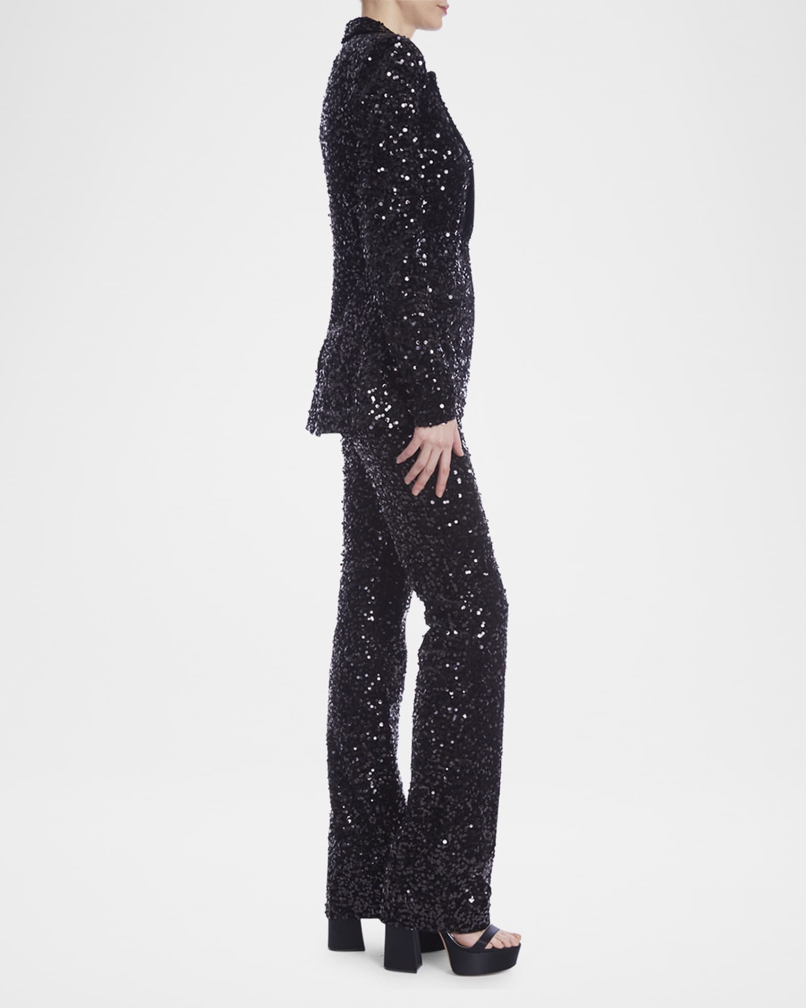 White Velvet Sequin Jacket