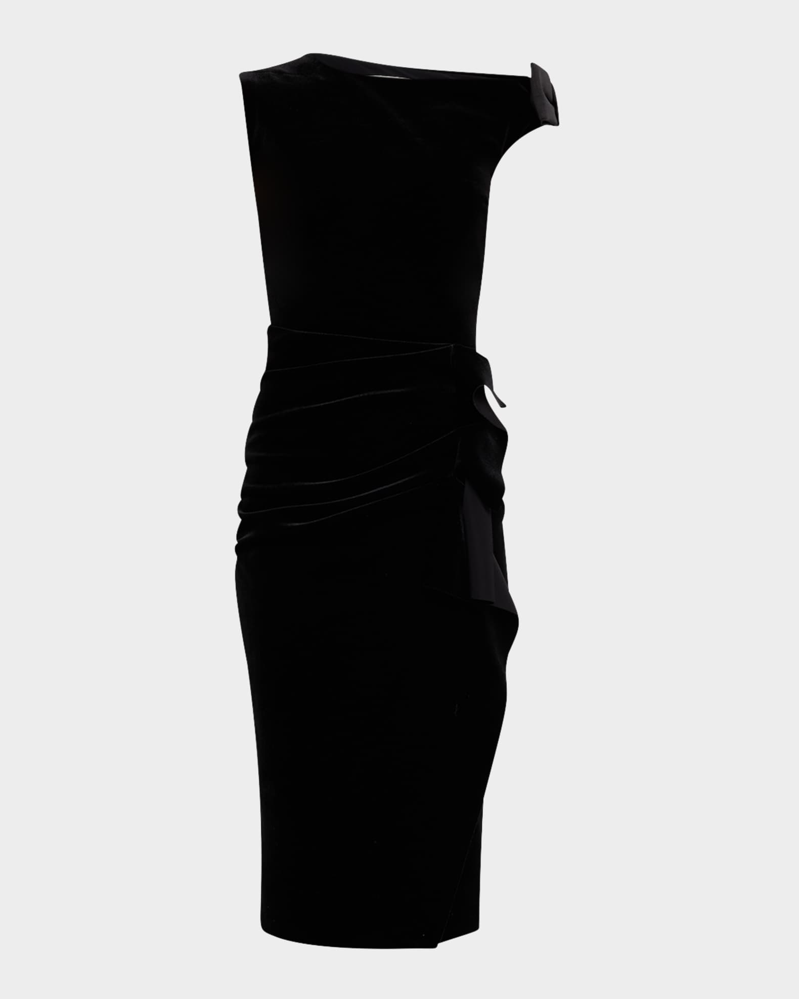 Chiara Boni La Petite Robe Asymmetric Bodycon Velvet Dress Neiman Marcus