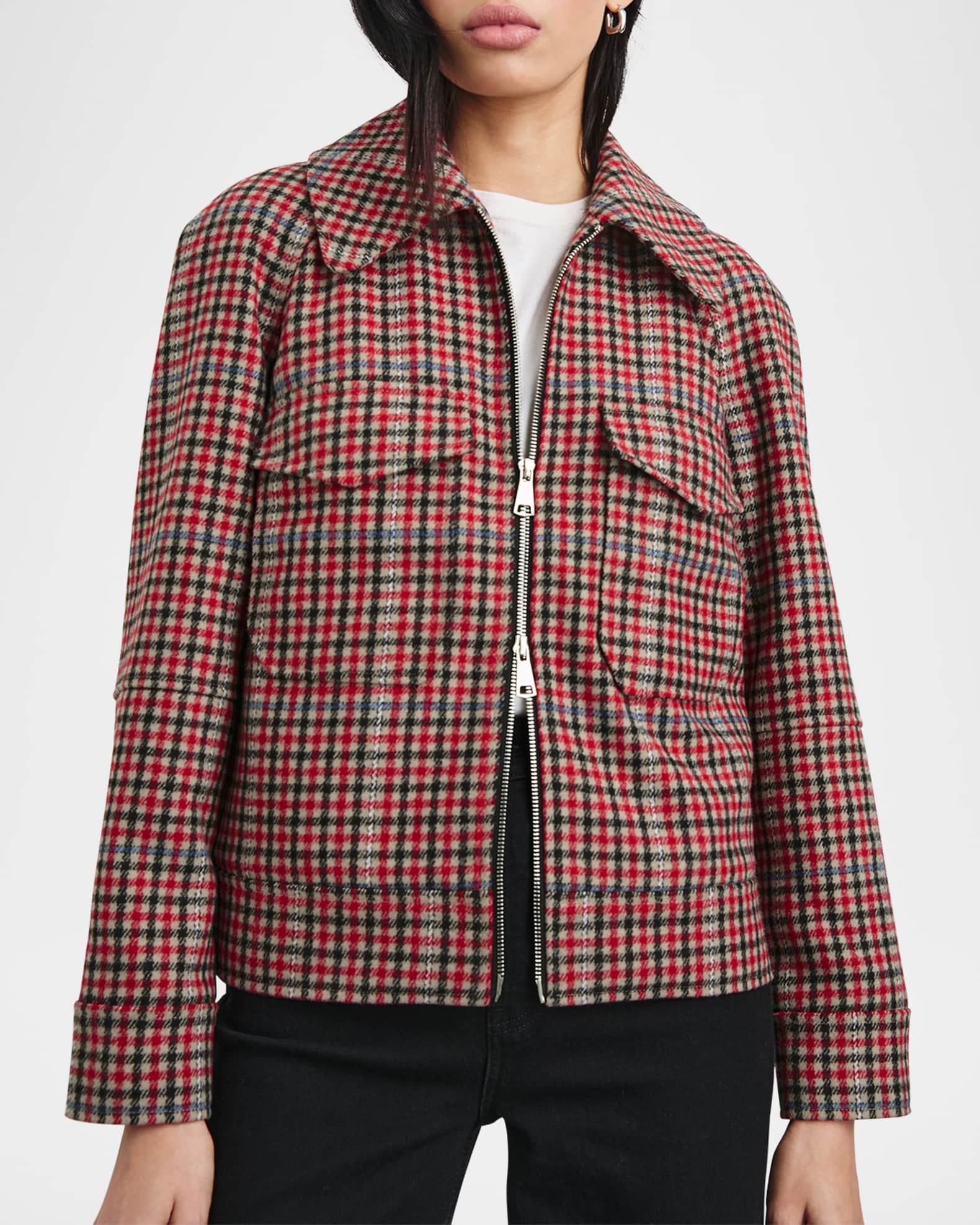 Cheyenne Check Wool-Blend Jacket  0