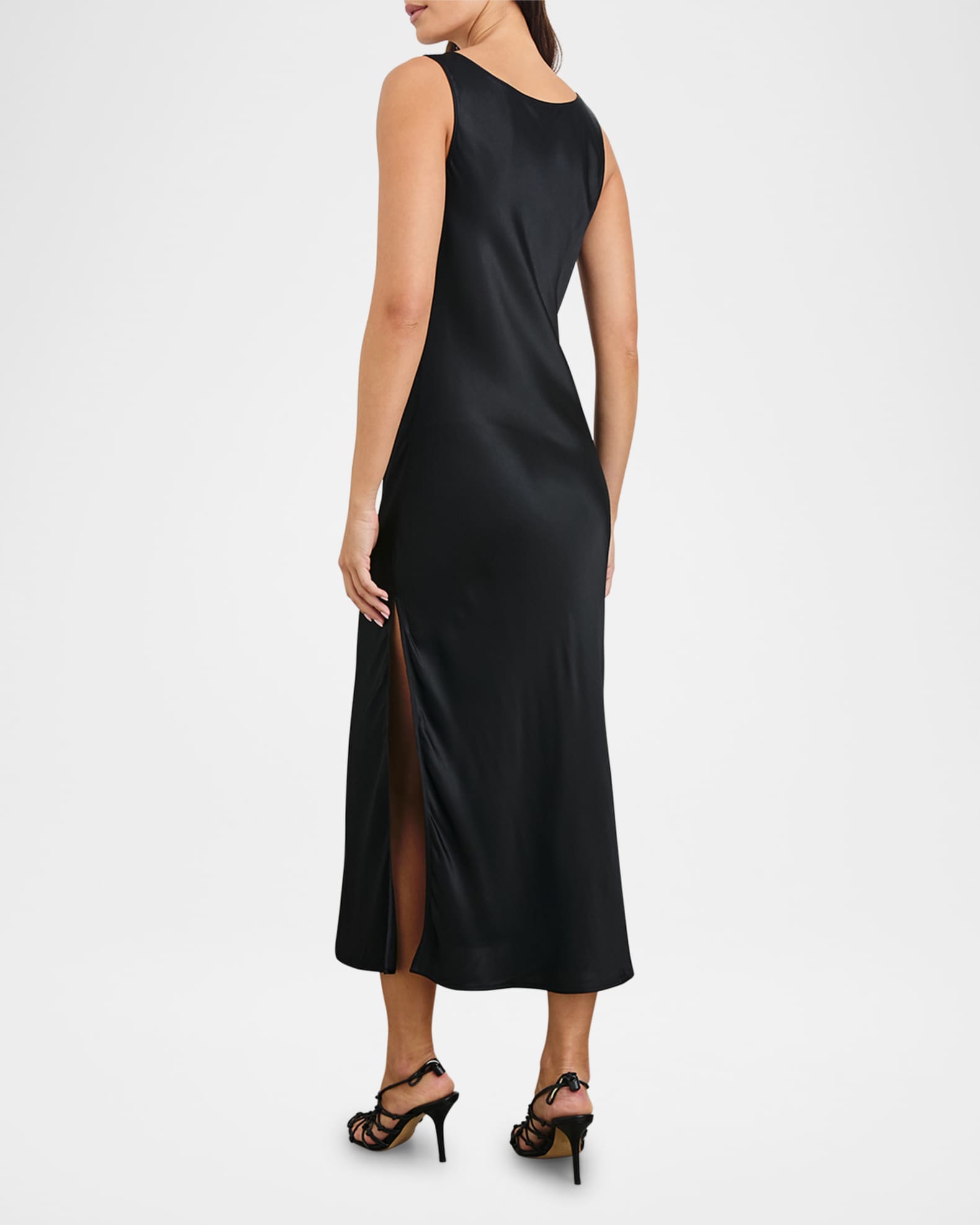 Nat Satin Cowl-Neck Midi Dress 1