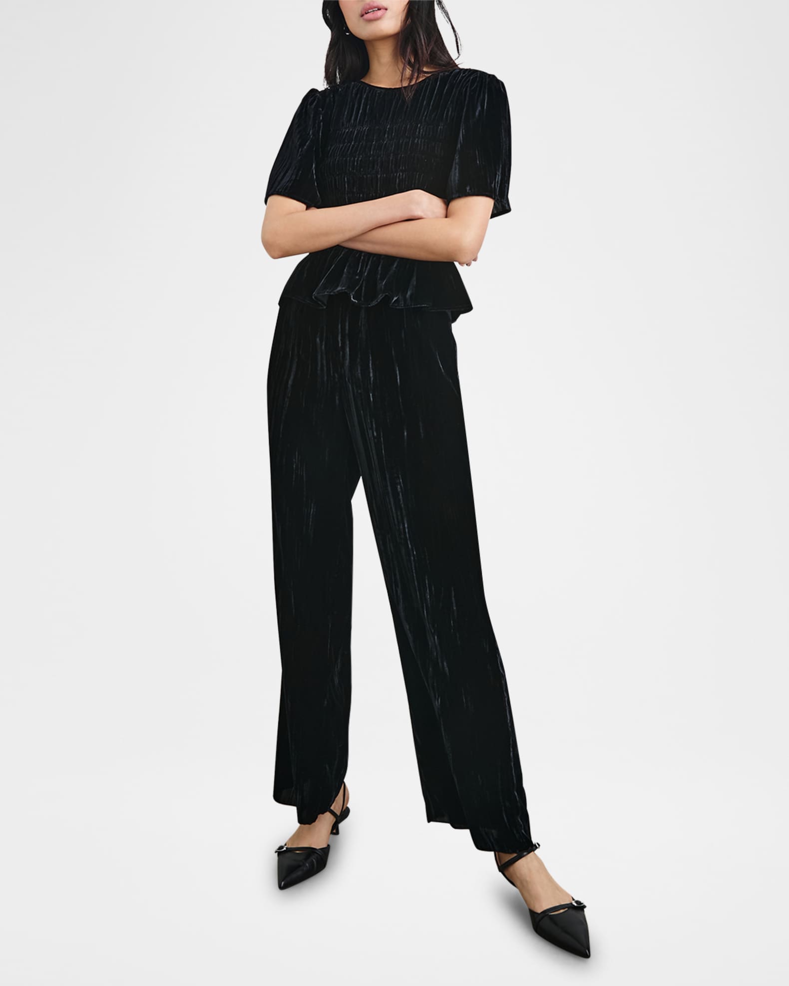 Brissa Velvet Flare Pants 1