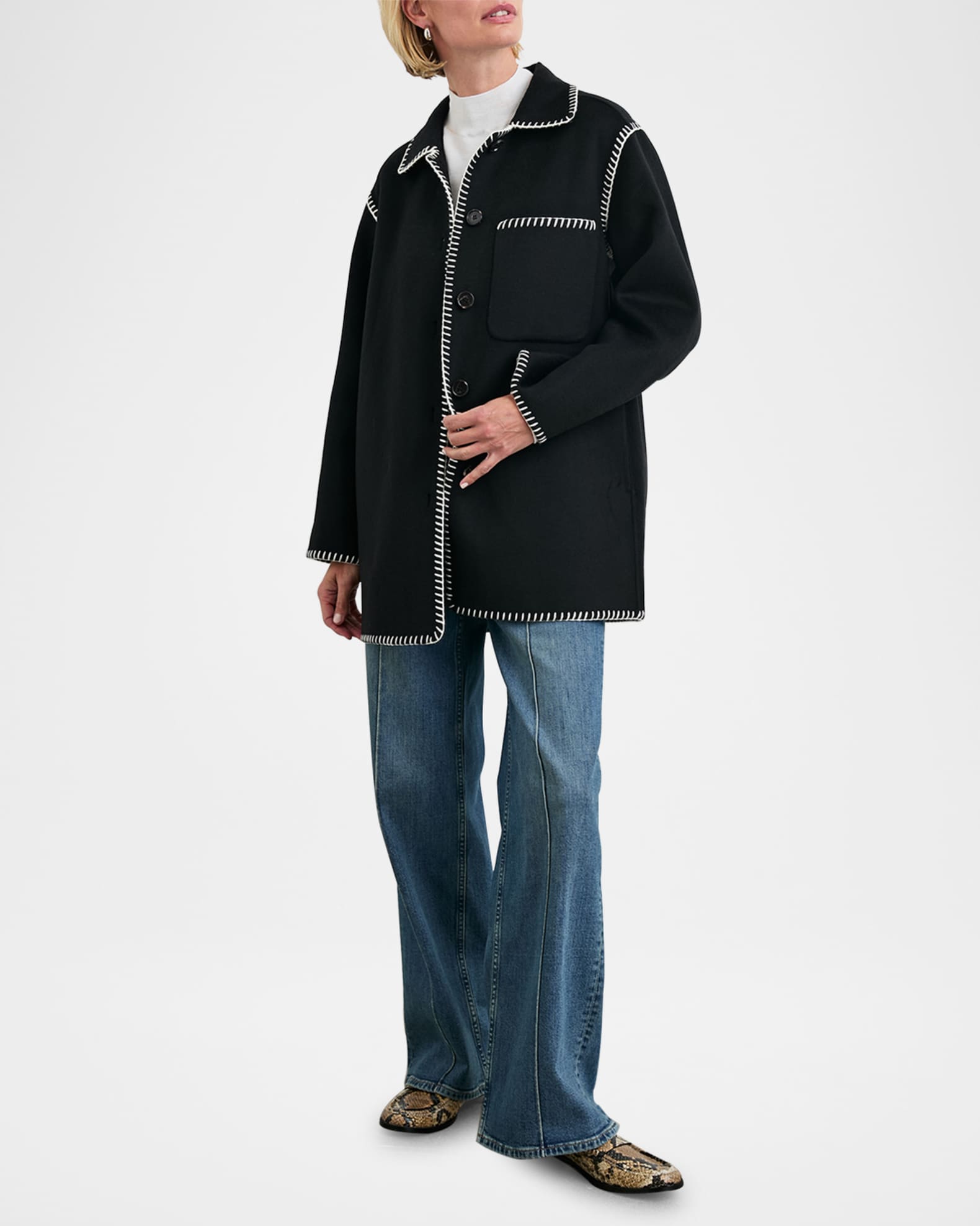 Odyssey Whipstitch Shirt Jacket  1