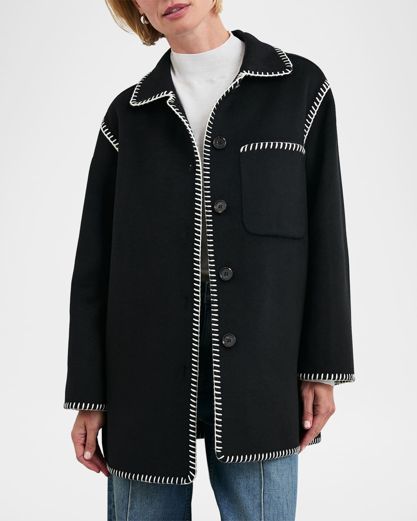 Odyssey Whipstitch Shirt Jacket  0