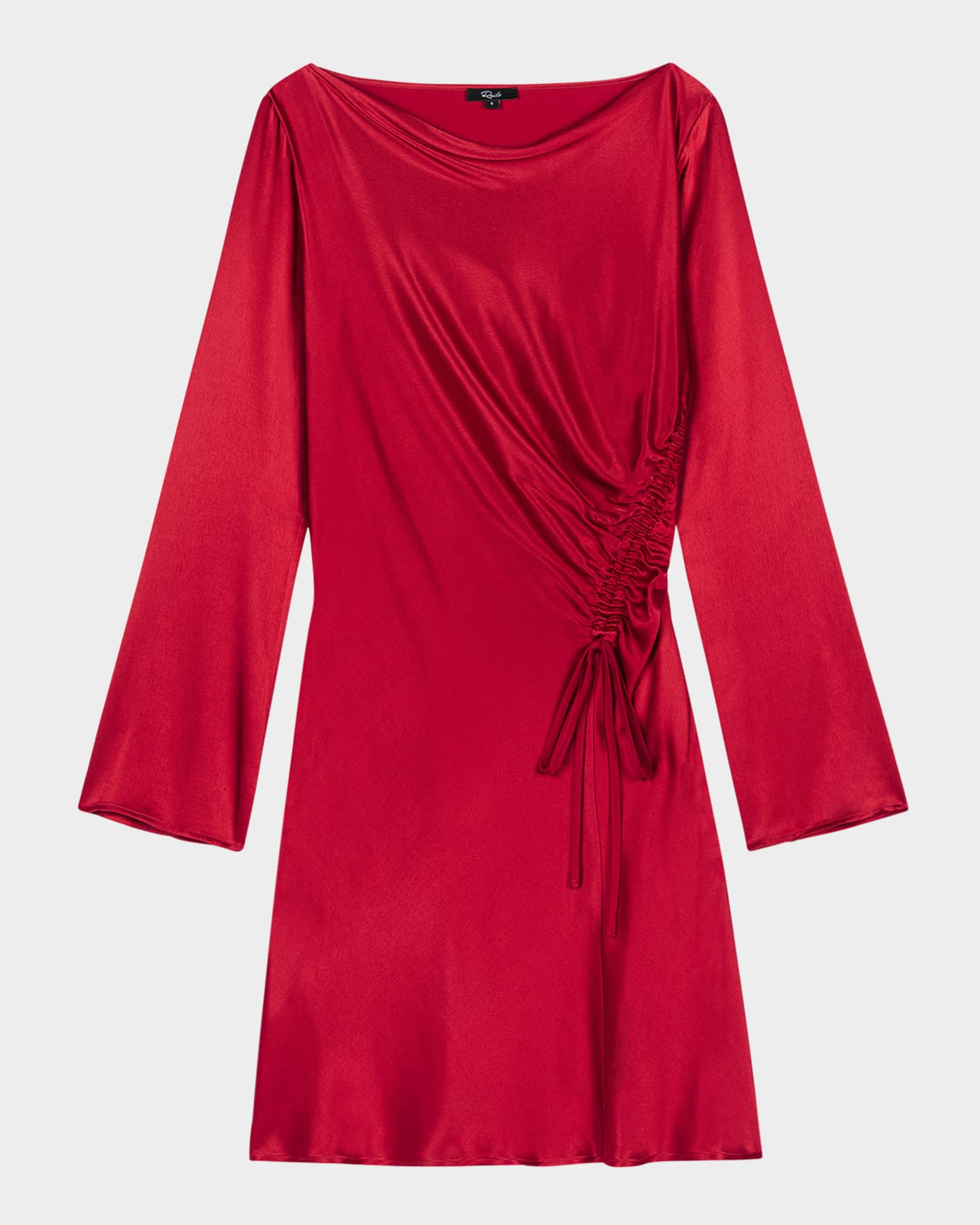 Alessandra Satin Cowl-Neck Dress 0
