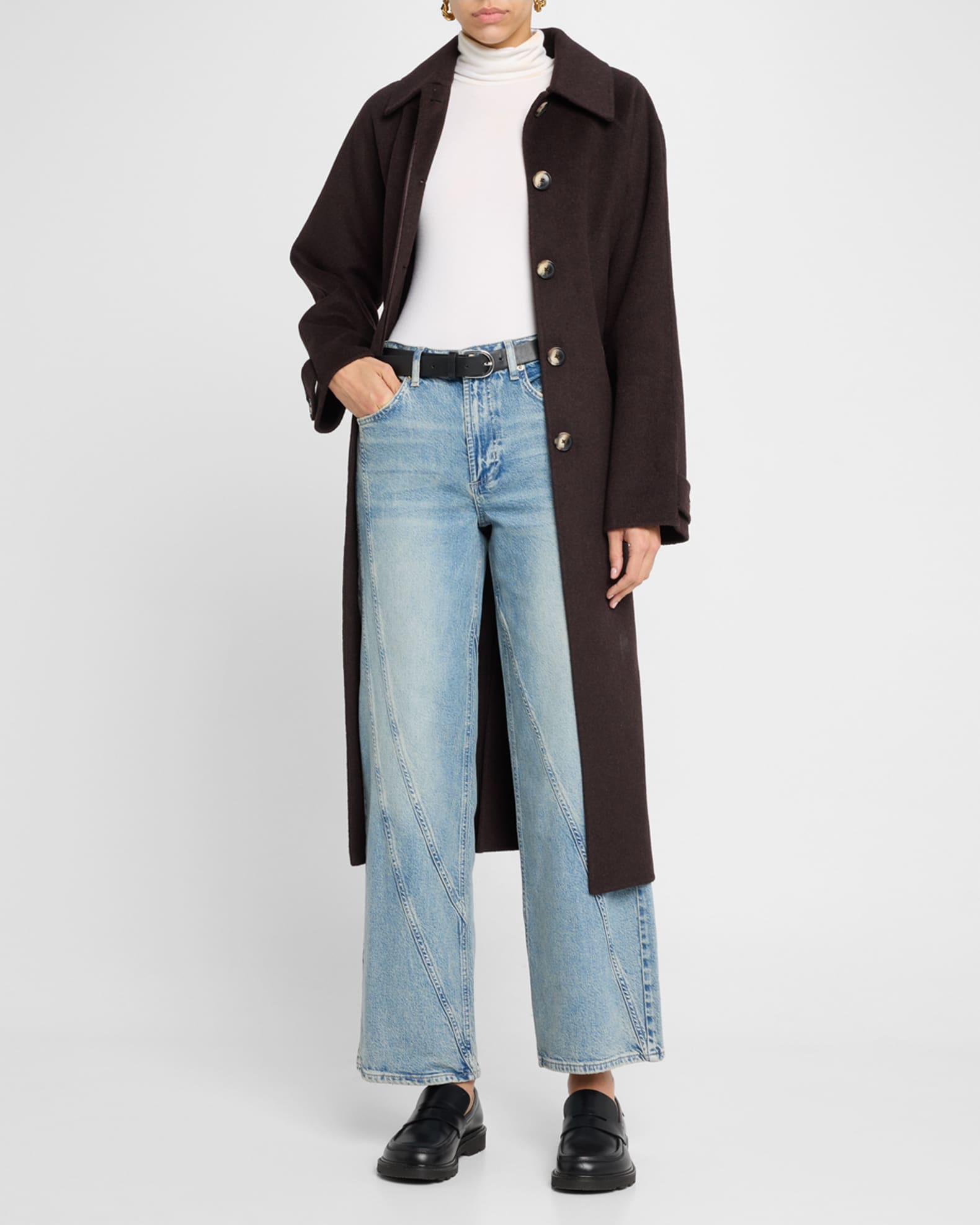 Getty Twist Seam Wide-Leg Jeans 1
