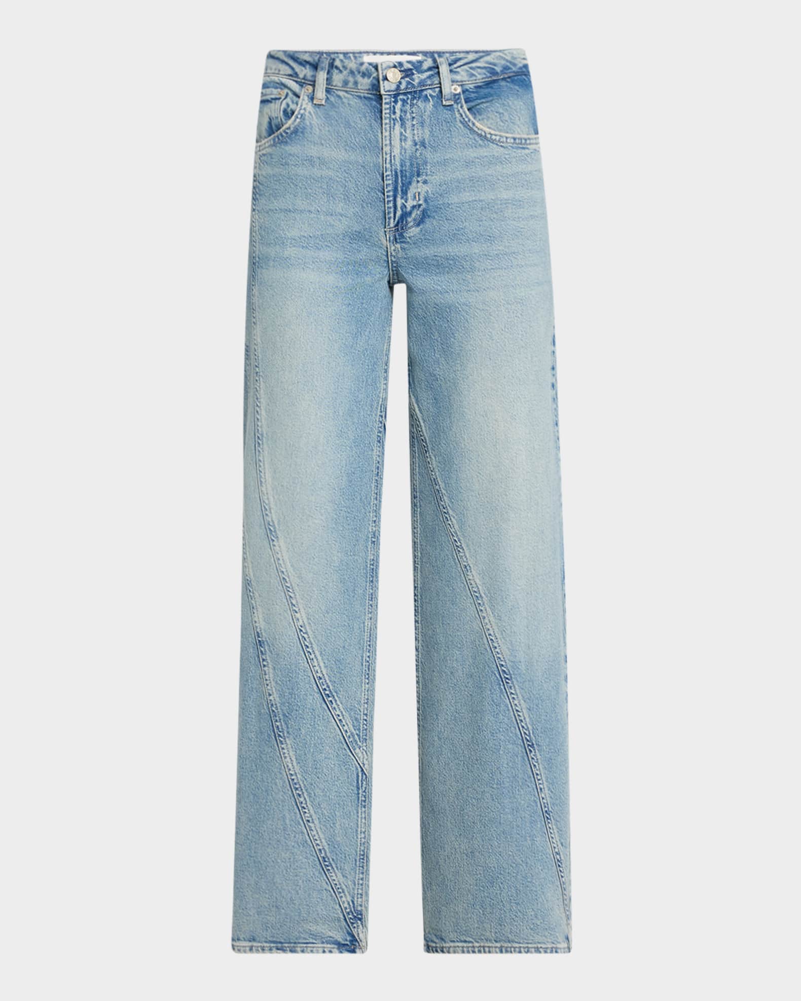 Getty Twist Seam Wide-Leg Jeans 0