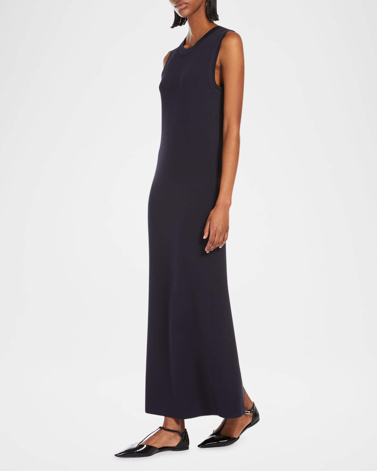 Max Mara◆VISIERA◆クレープドレス Max Mara Visiera Sleeveless Shift Maxi Dress | Neiman Marcus