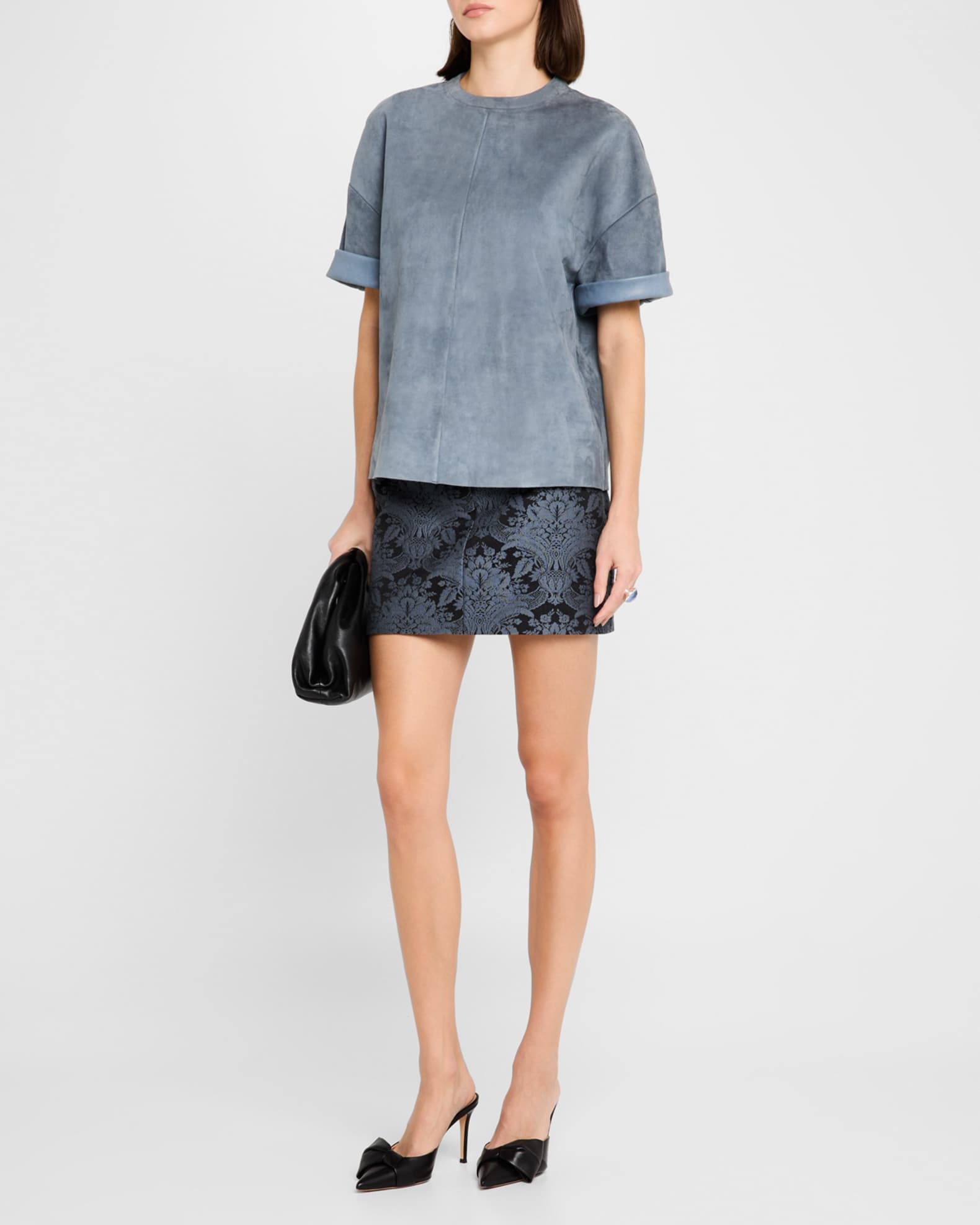 Pomezia Brocade Mini Skirt 1