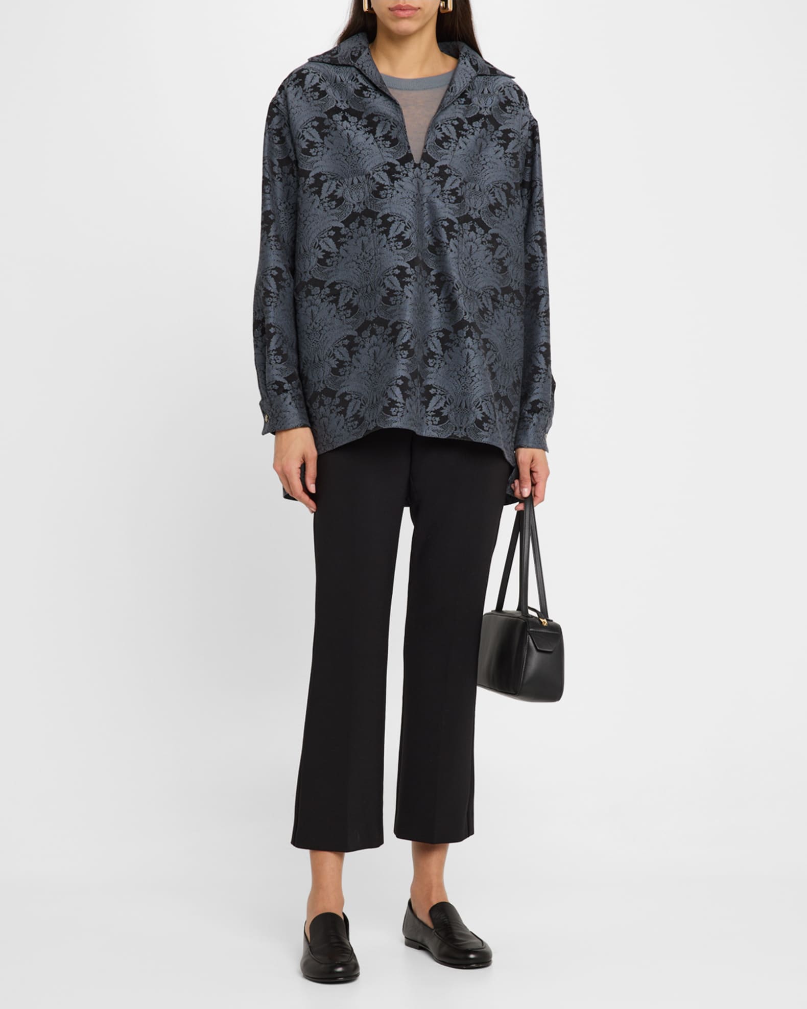 Anemone Baroque Jacquard Shirt Jacket 1