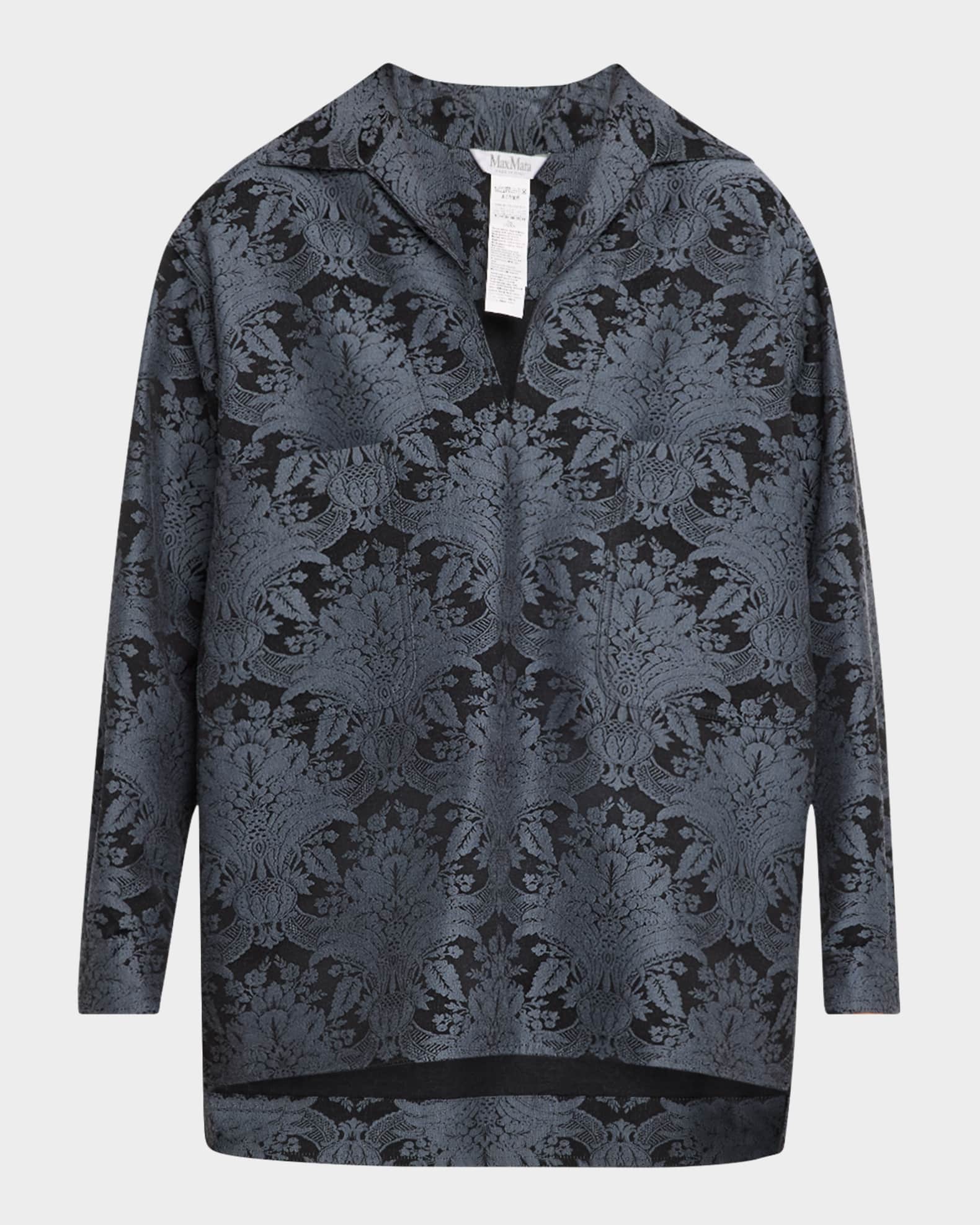 Anemone Baroque Jacquard Shirt Jacket 0