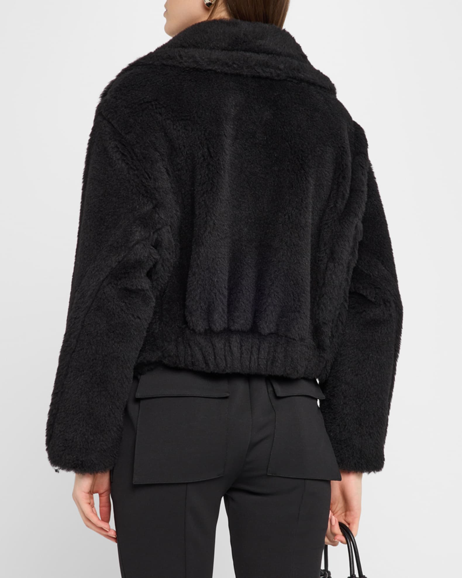 Max Mara Oggeri Short Alpaca Wool Teddy Coat | Neiman Marcus