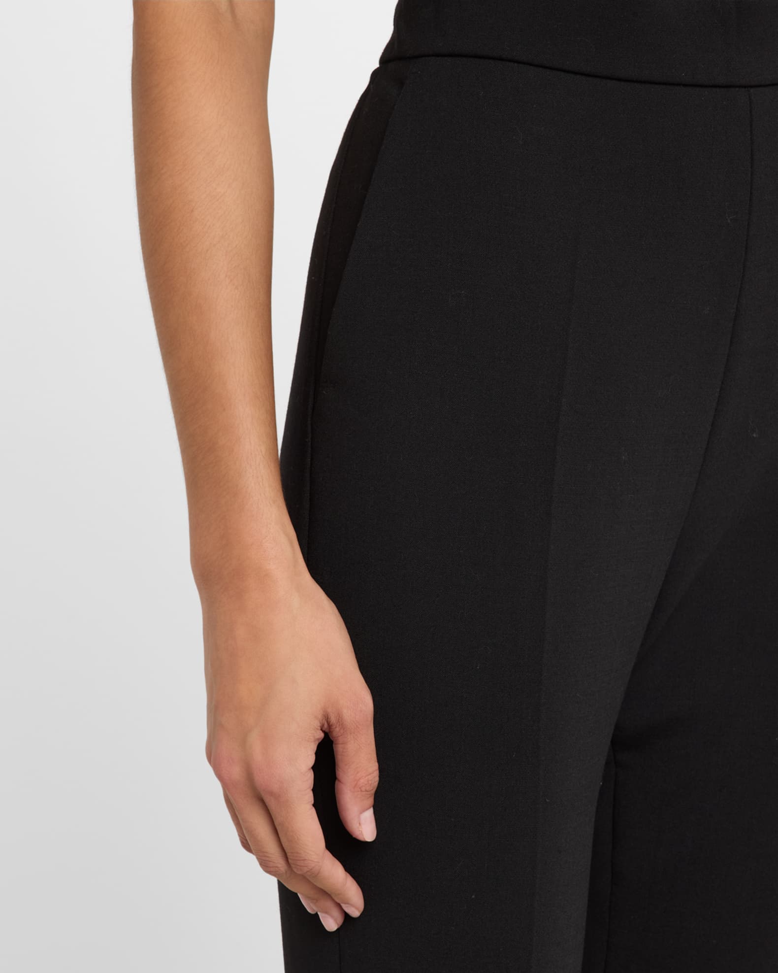 Max Mara Nepeta Flared Crop Wool Pants | Neiman Marcus