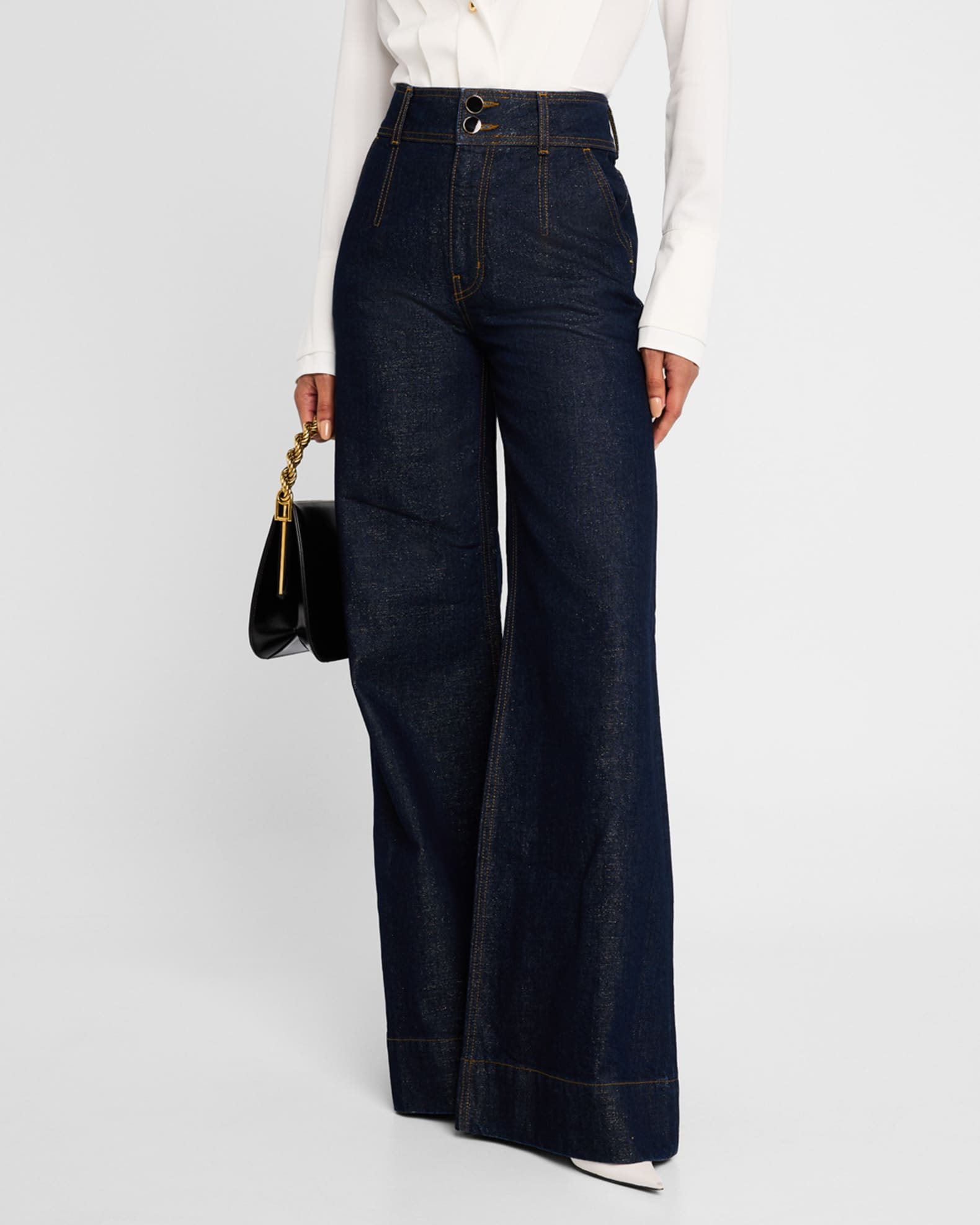 Derek Lam 10 Crosby Mille High Rise Wide Leg Jeans Neiman Marcus