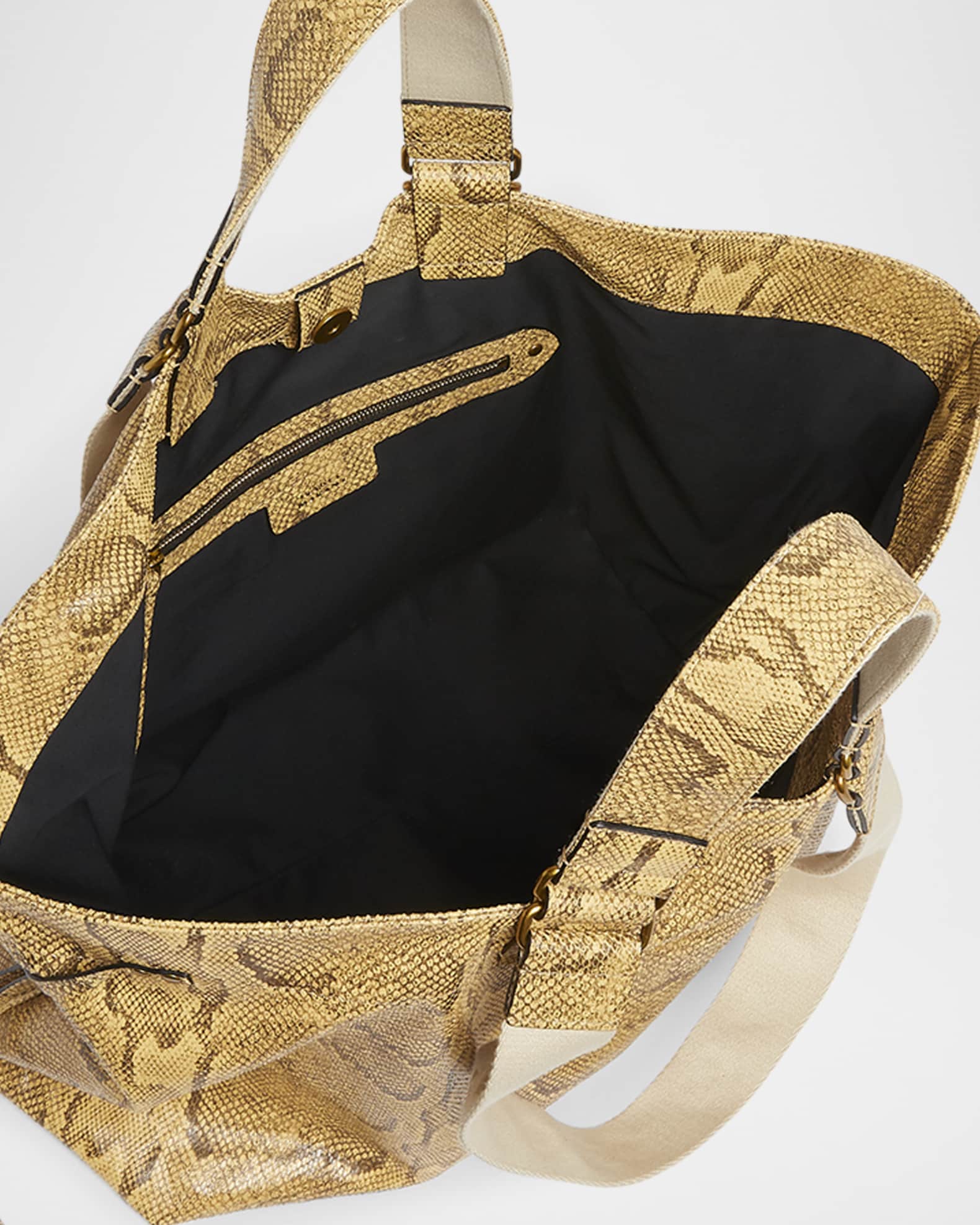 Isabel Marant Wardy Python-Printed Leather Tote Bag | Neiman Marcus