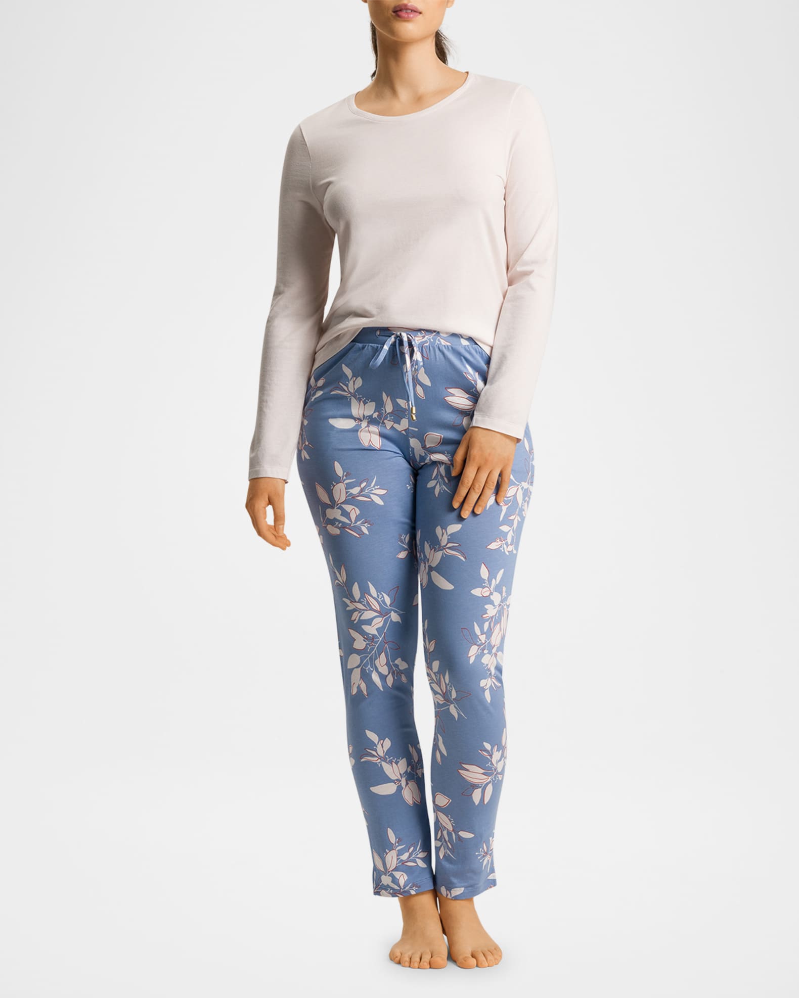 Botanical-Print Lounge Pants 1