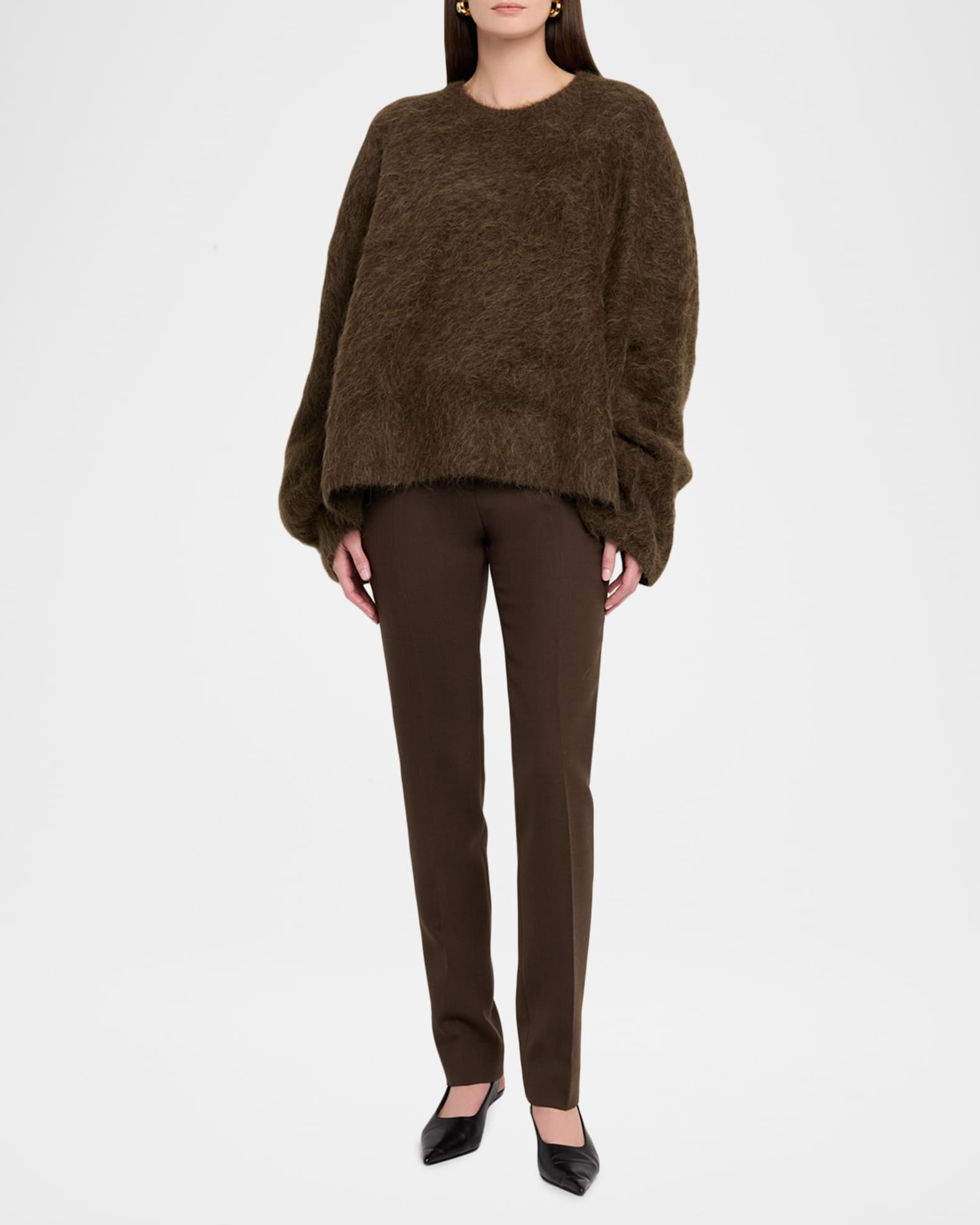 TOTEME Boxy Alpaca ニット　Deuxieme Classe Toteme Boxy Alpaca Knit Sweater | Neiman Marcus