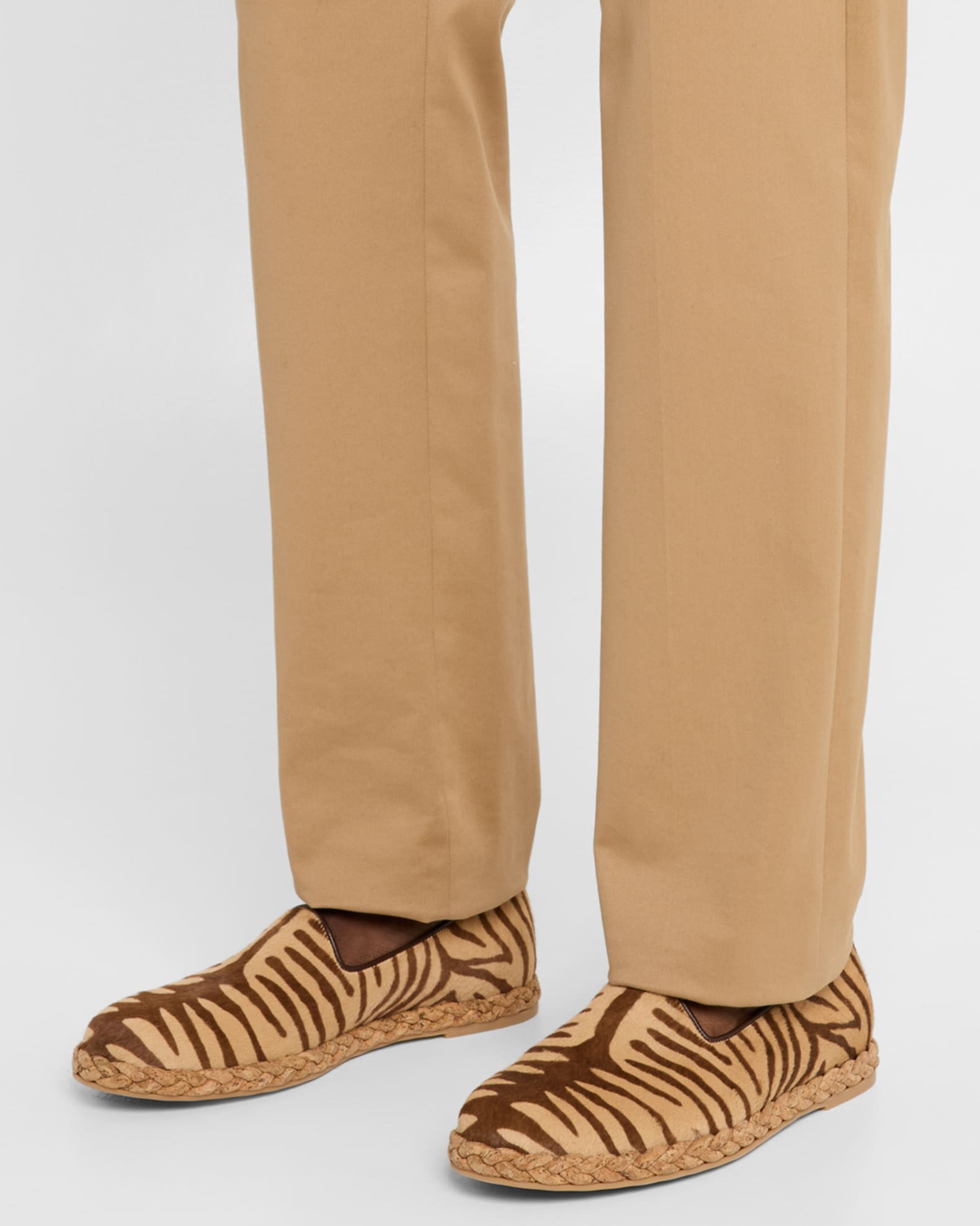 Men's Tiger Stripe Calf Hair Espadrilles 1