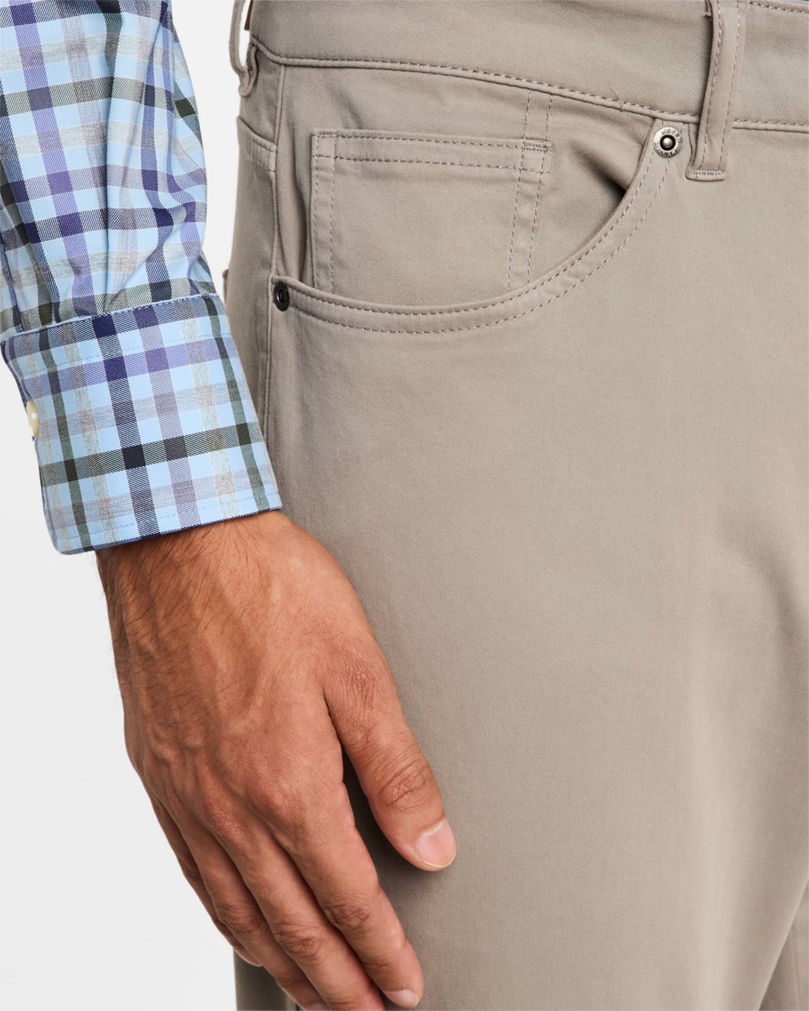 Peter Millar Men's Signature Sateen 5-Pocket Pants | Neiman Marcus