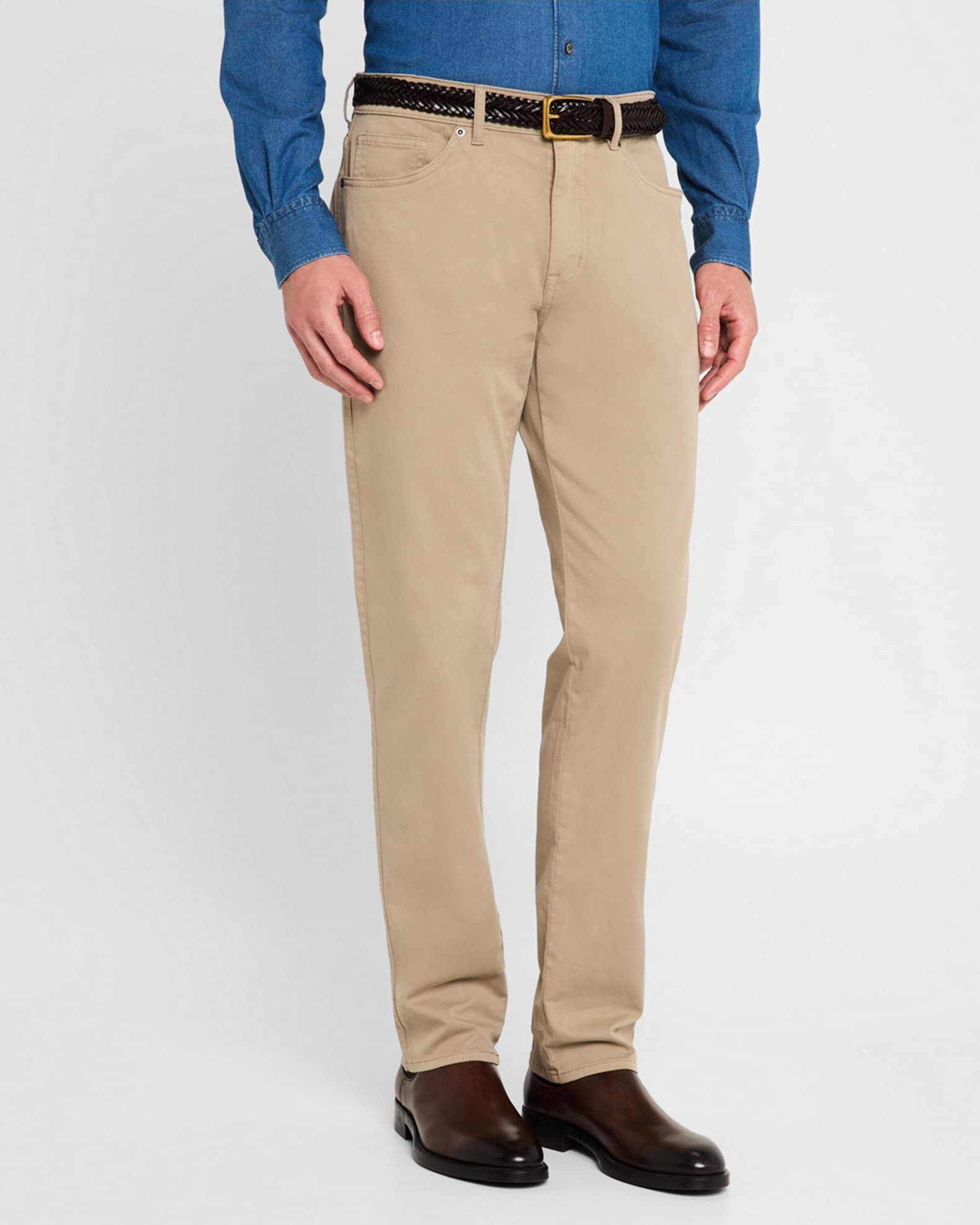 Peter Millar Men's Signature Sateen 5-Pocket Pants | Neiman Marcus
