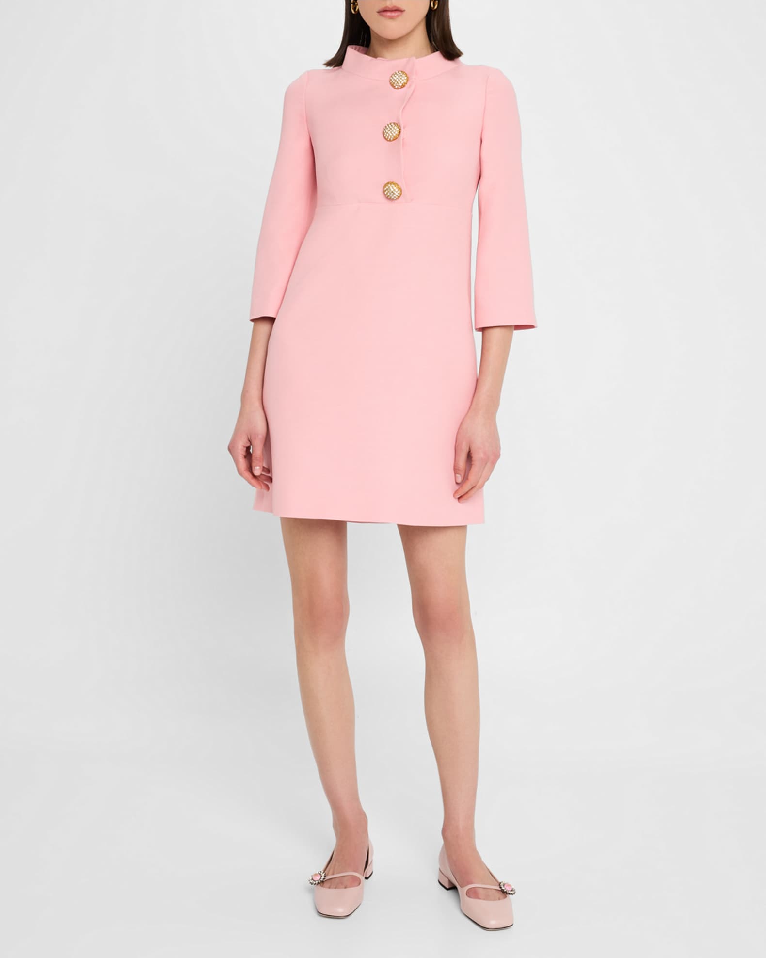 slim fit dress slacks Midy Dress in Pale Rose