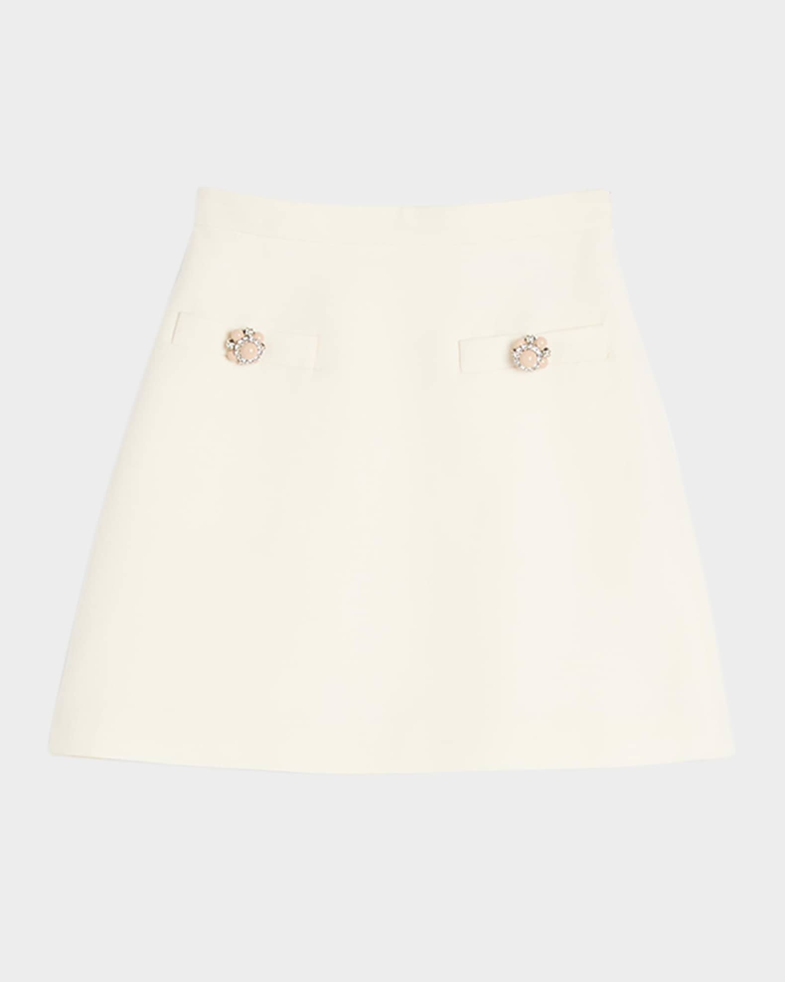 Brooch Wool Mini Skirt 0