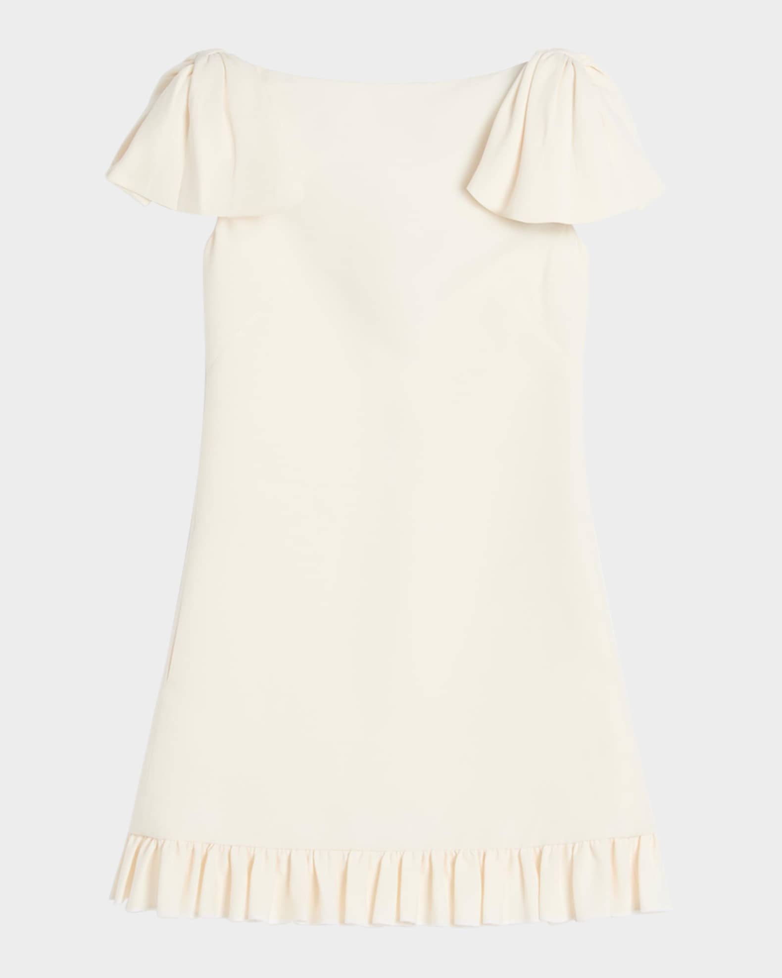 Valentino Garavani Women s Crepe Couture Short Dress Ivory Size 2