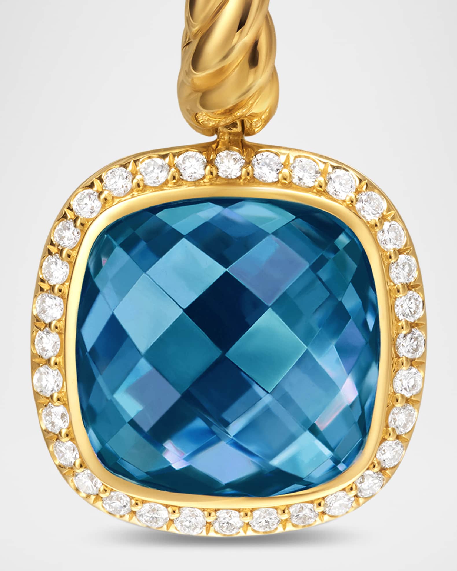 Albion Drop Earrings with Gemstones and Diamonds in 18K Gold 1