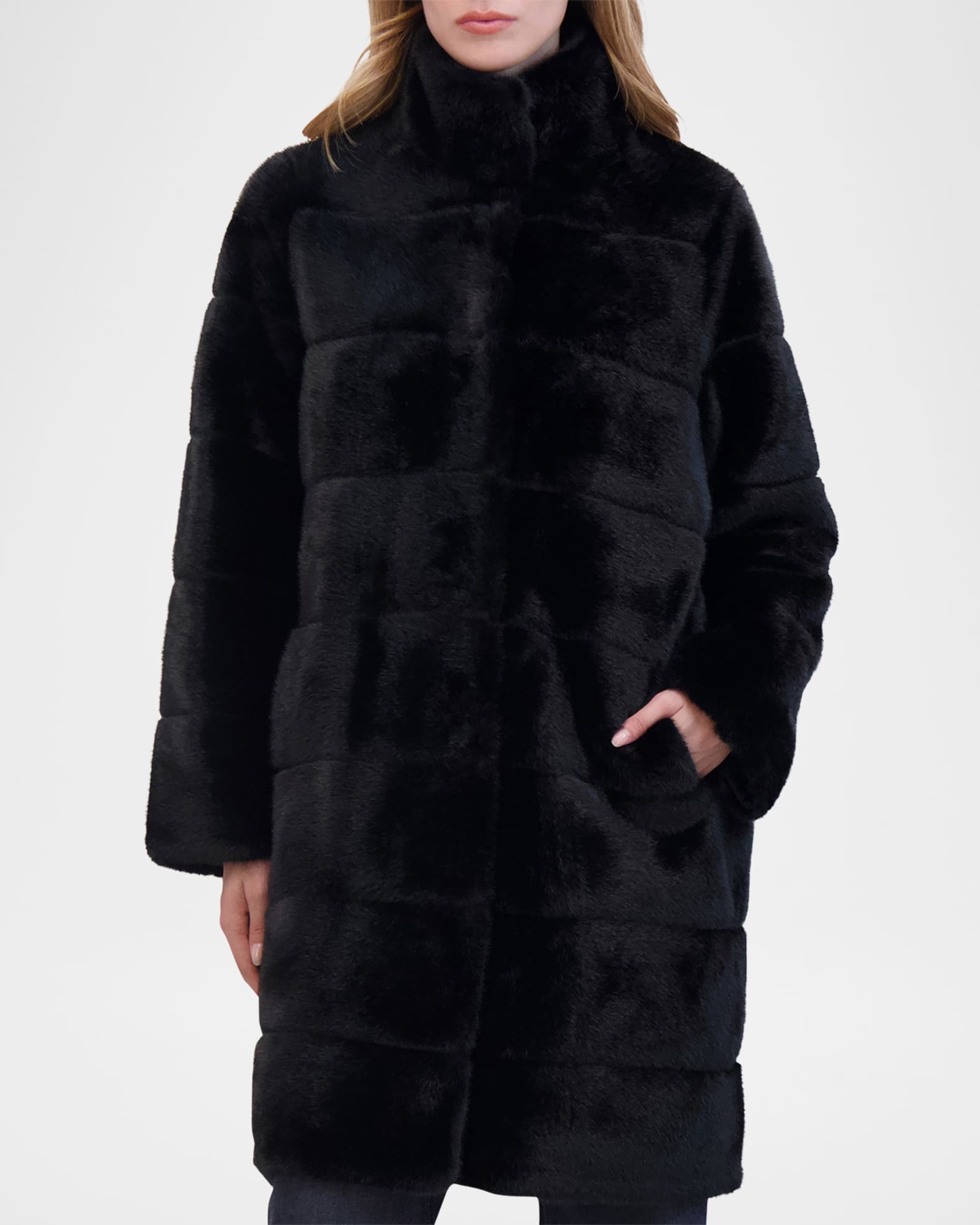 Mink Faux Fur Reversible Short Coat 1