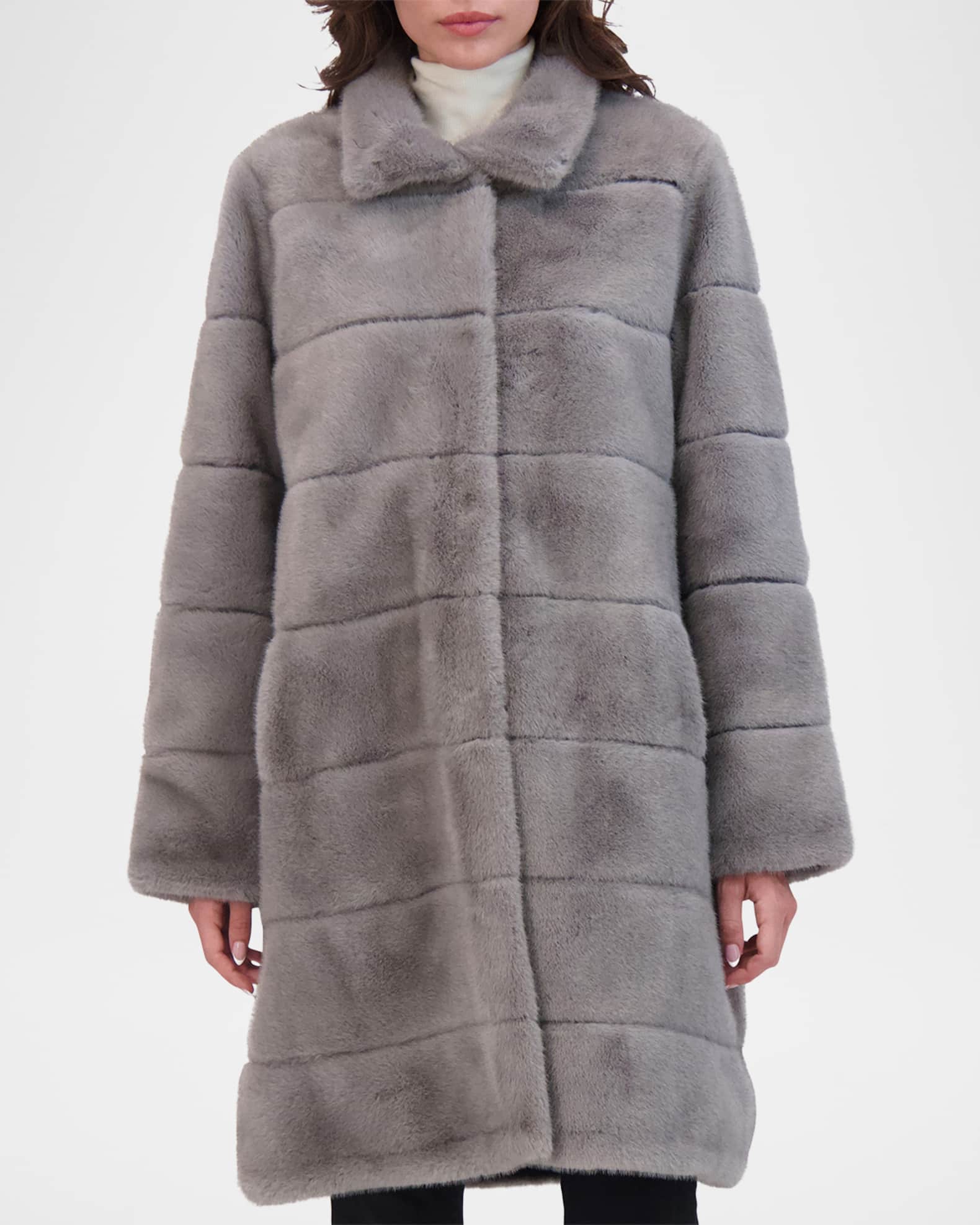 Mink Faux Fur Reversible Short Coat 1